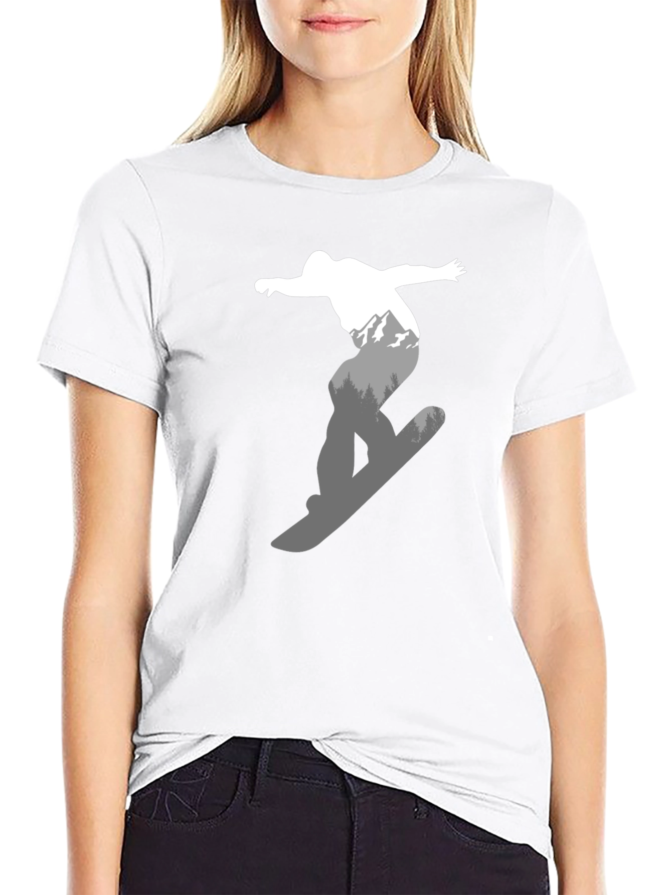 Snowboarder Graphic Tee - Ride the Mountains in Style