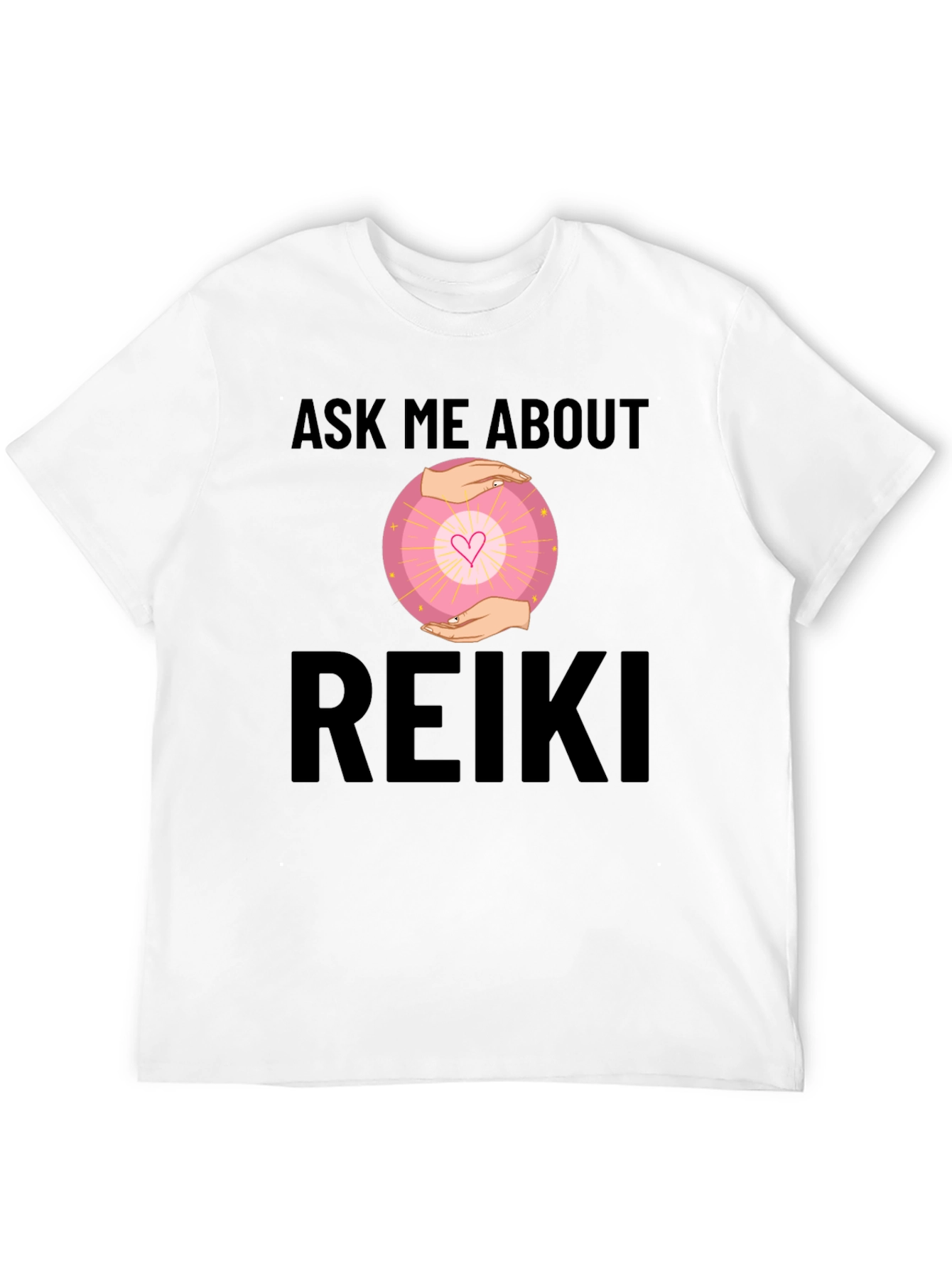 Ask Me About Reiki T-Shirt - Energy Healing Design