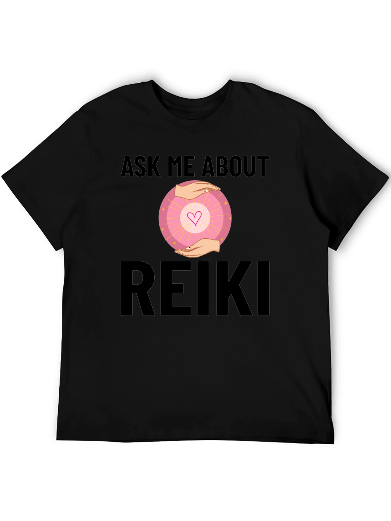 Ask Me About Reiki T-Shirt - Energy Healing Design