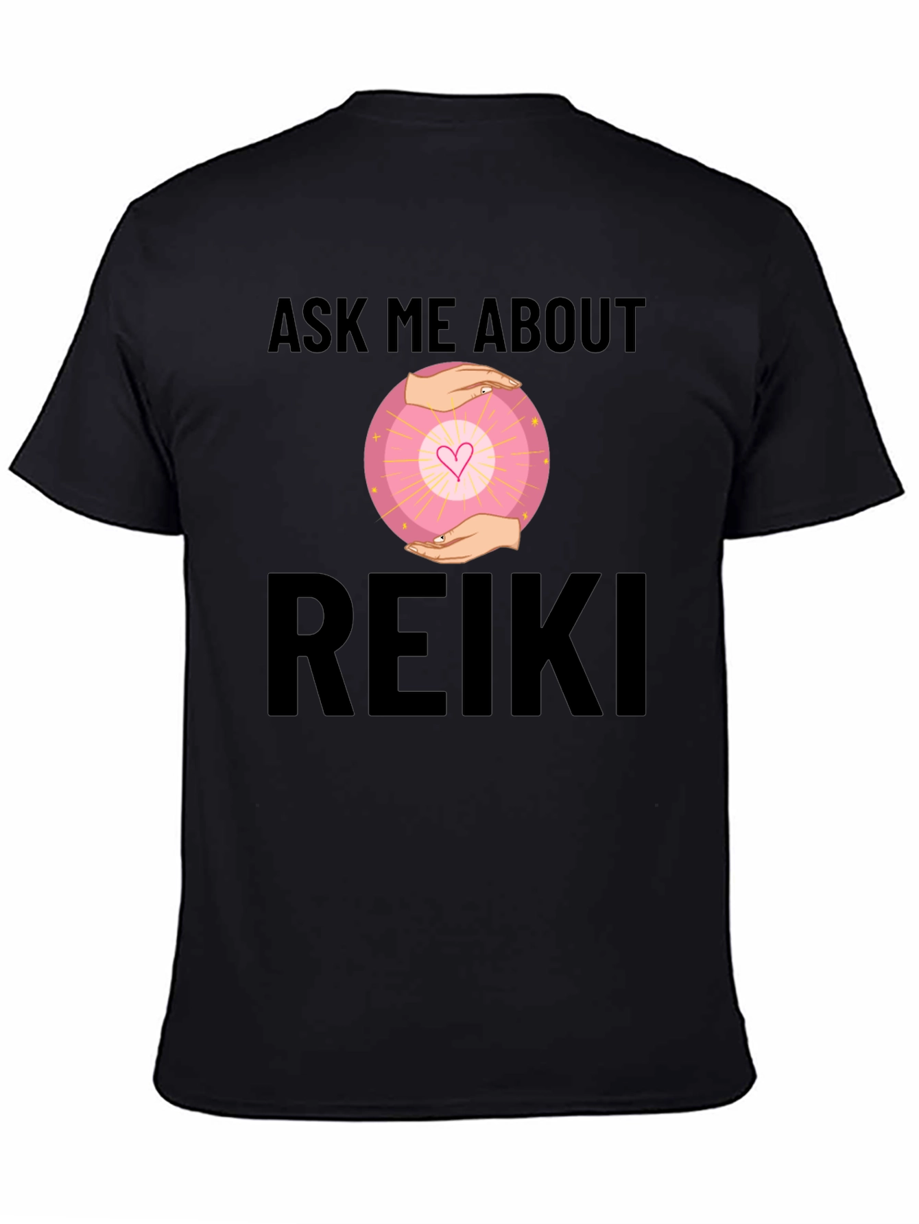 Ask Me About Reiki T-Shirt - Energy Healing Design