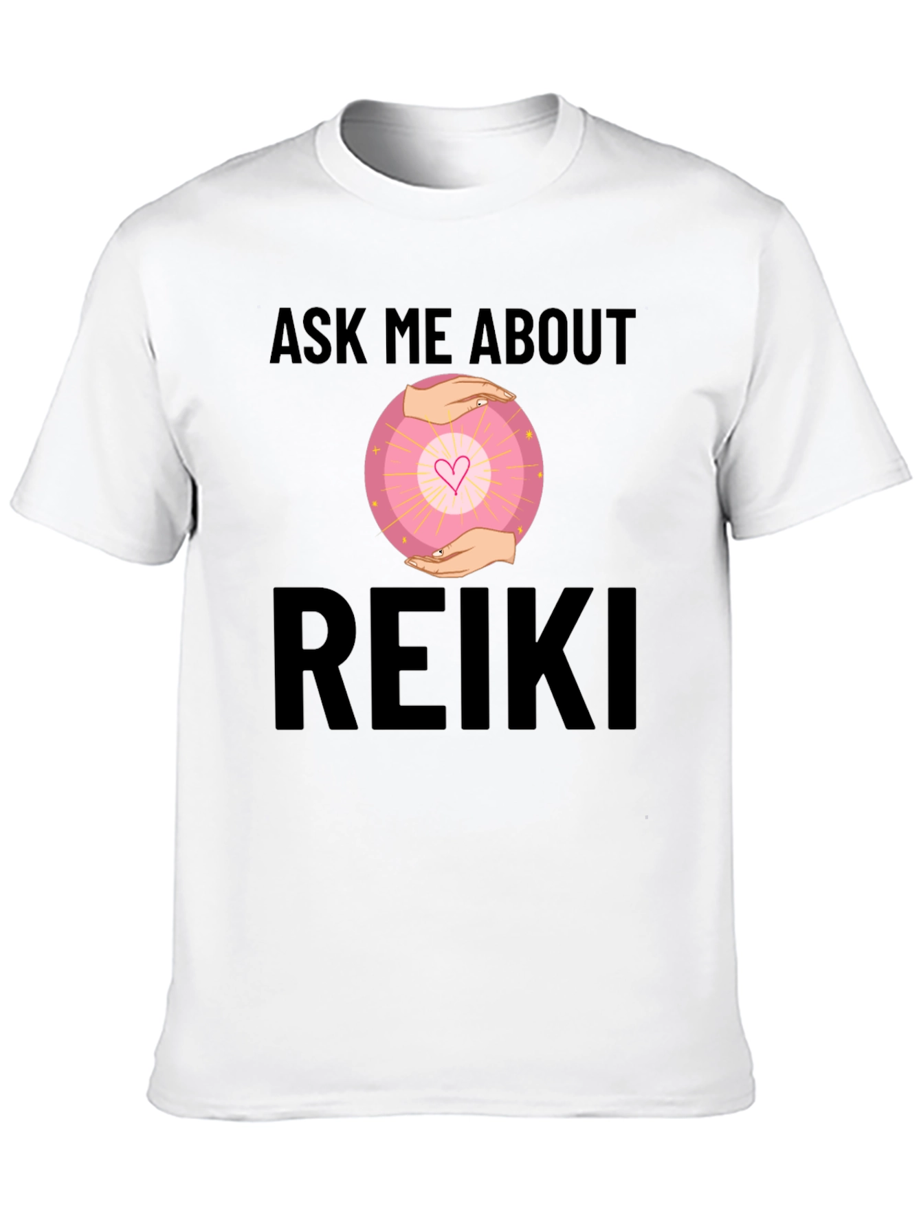Ask Me About Reiki T-Shirt - Energy Healing Design