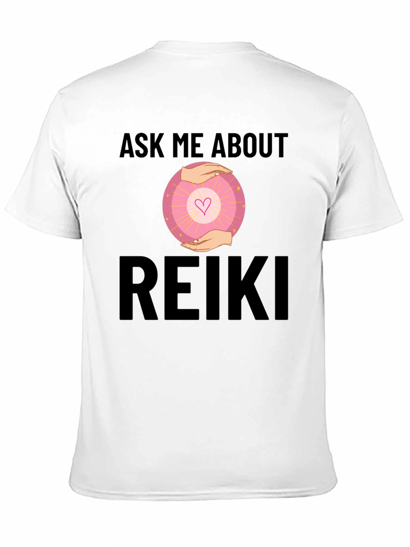 Ask Me About Reiki T-Shirt - Energy Healing Design