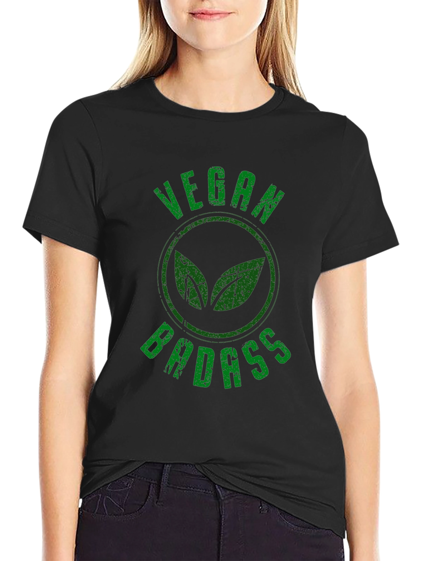 Vegan Badass Graphic T-Shirt - Black