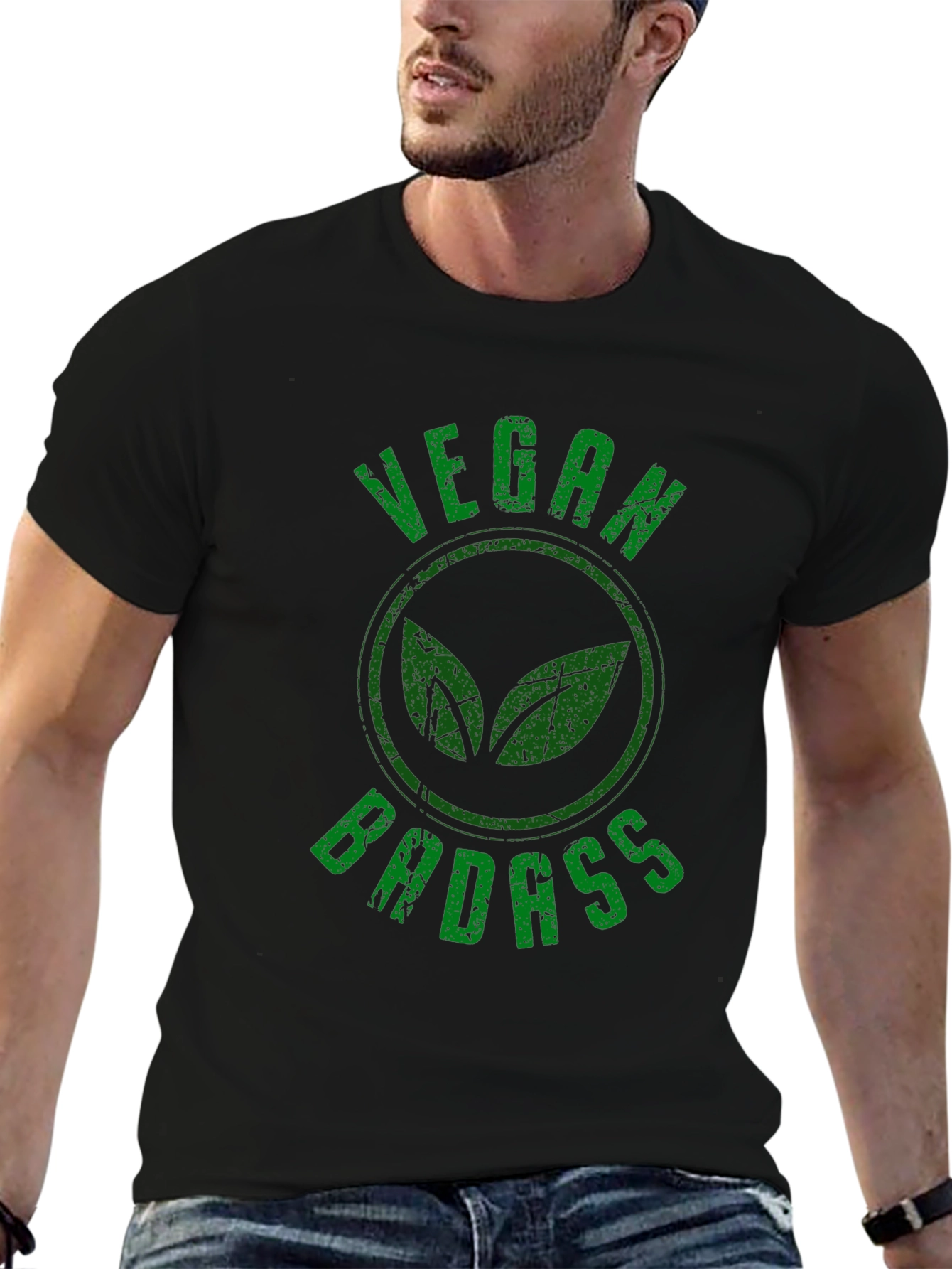 Vegan Badass Graphic T-Shirt - Black