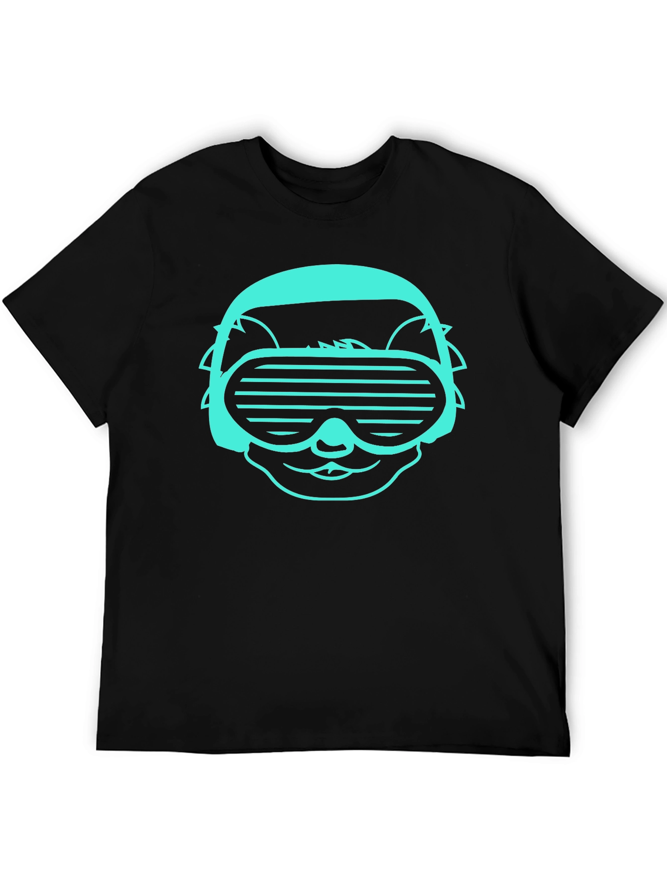 Cool Cat DJ Graphic Tee - Black T-Shirt