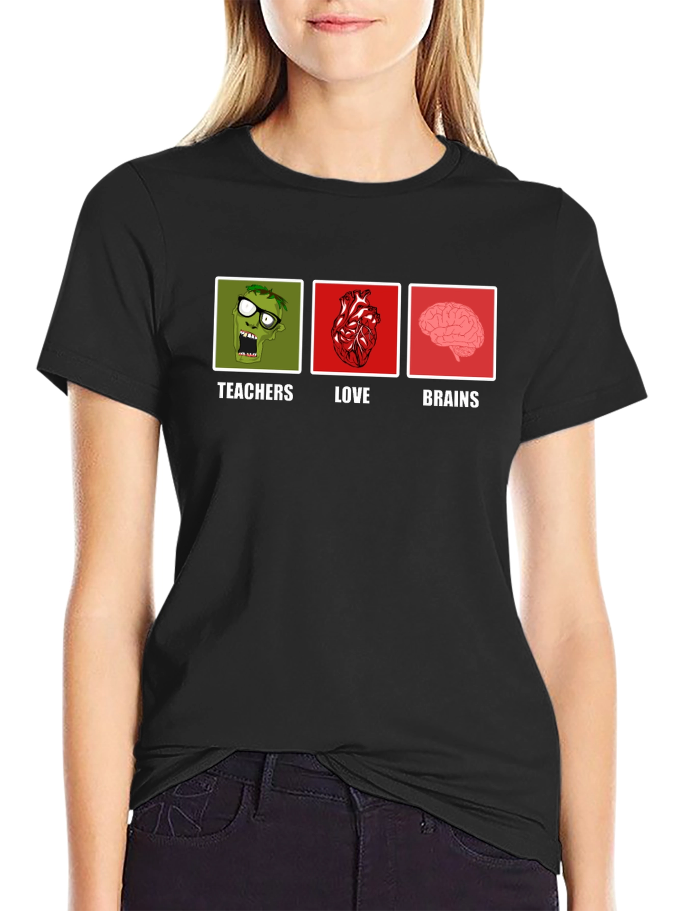Teachers Love Brains Graphic T-Shirt