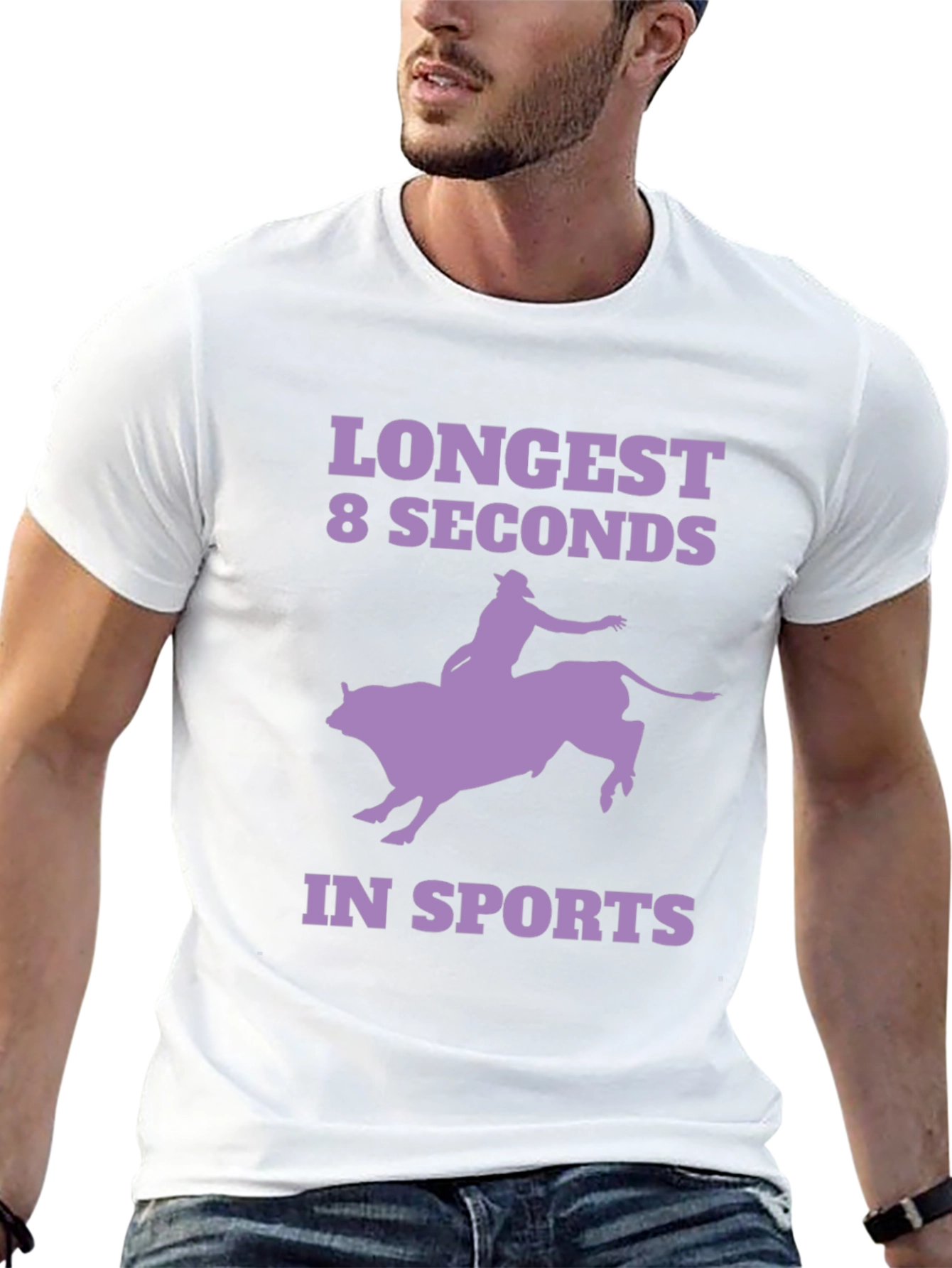 Longest 8 Seconds T-Shirt - Rodeo Bull Riding Tee