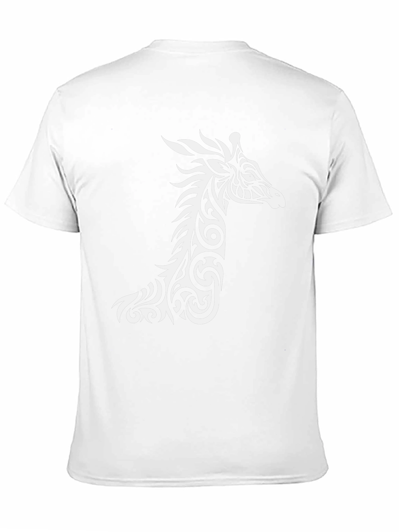 Tribal Giraffe Graphic Tee - Black Cotton Shirt
