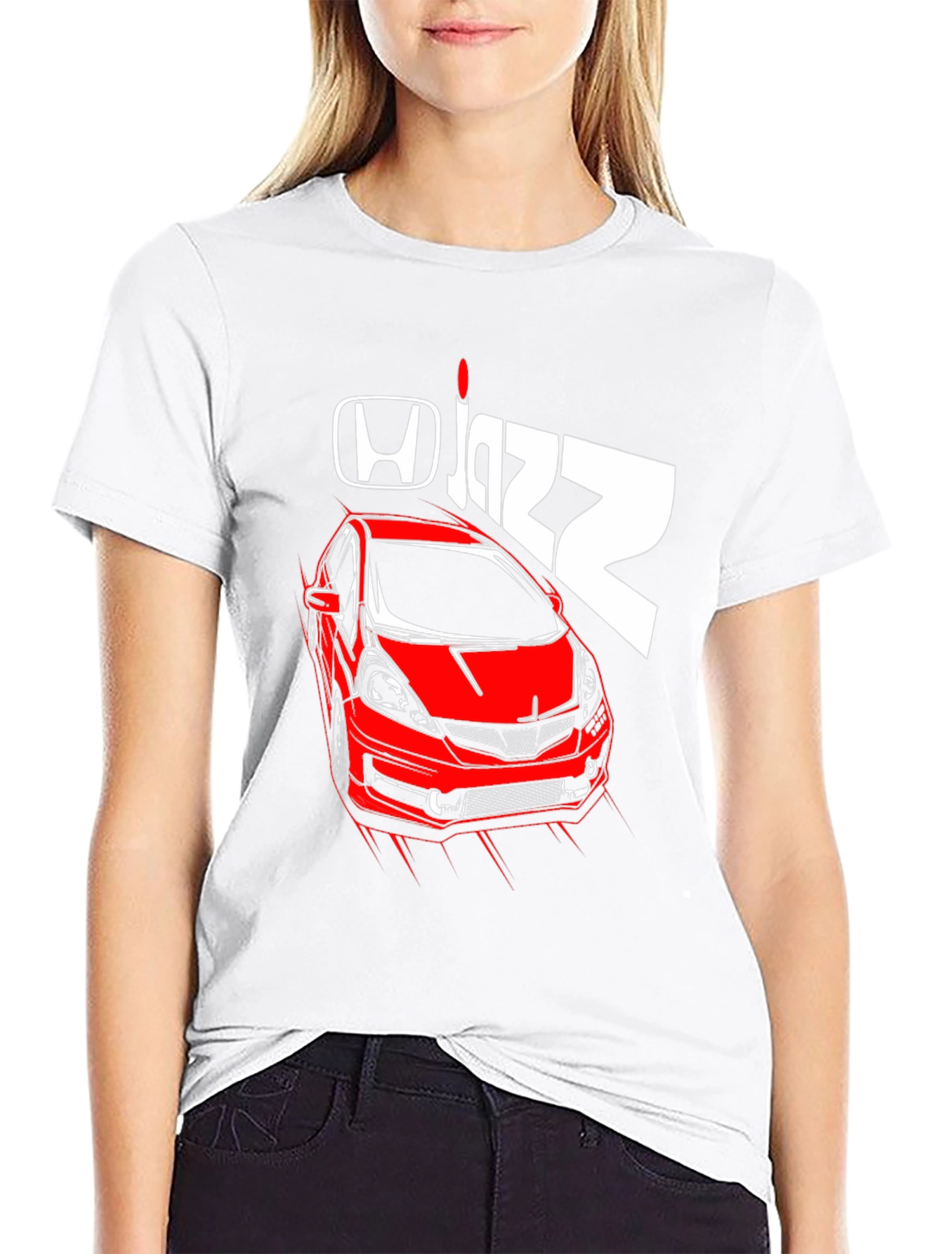 Honda Jazz Car Graphic T-Shirt - Black
