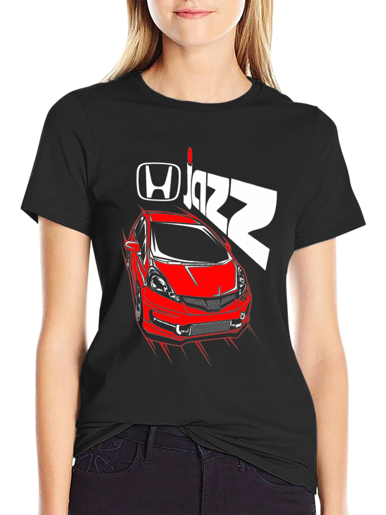 Honda Jazz Car Graphic T-Shirt - Black