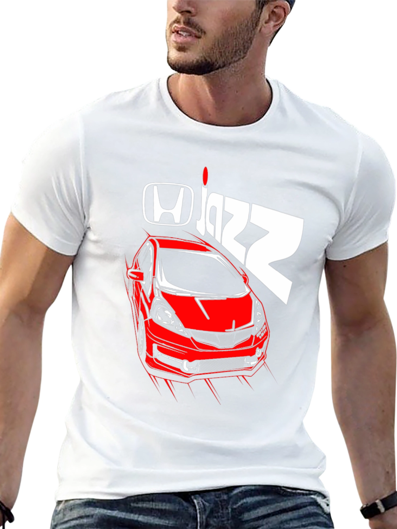 Honda Jazz Car Graphic T-Shirt - Black
