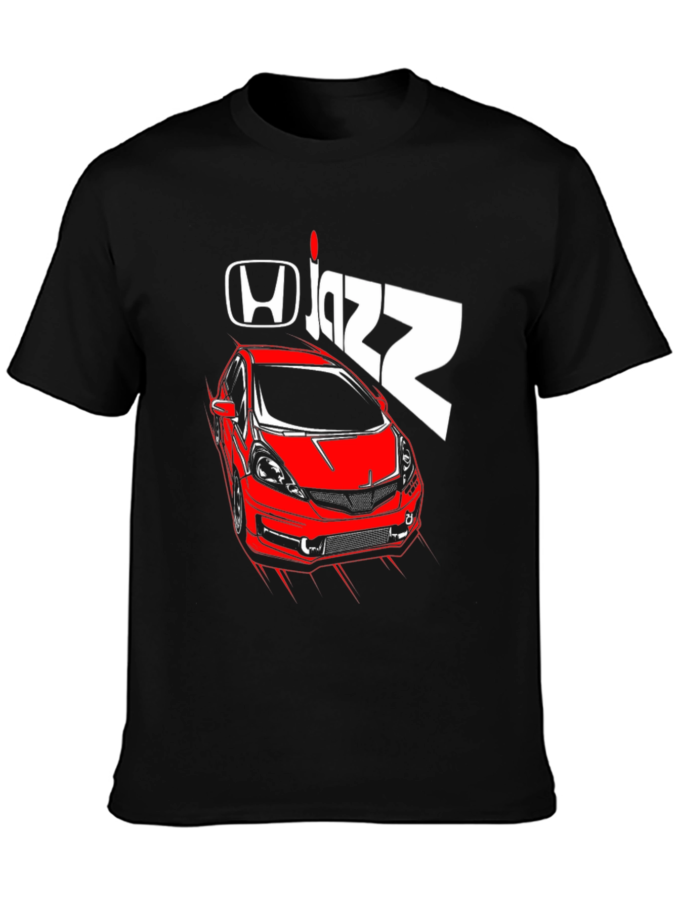 Honda Jazz Car Graphic T-Shirt - Black