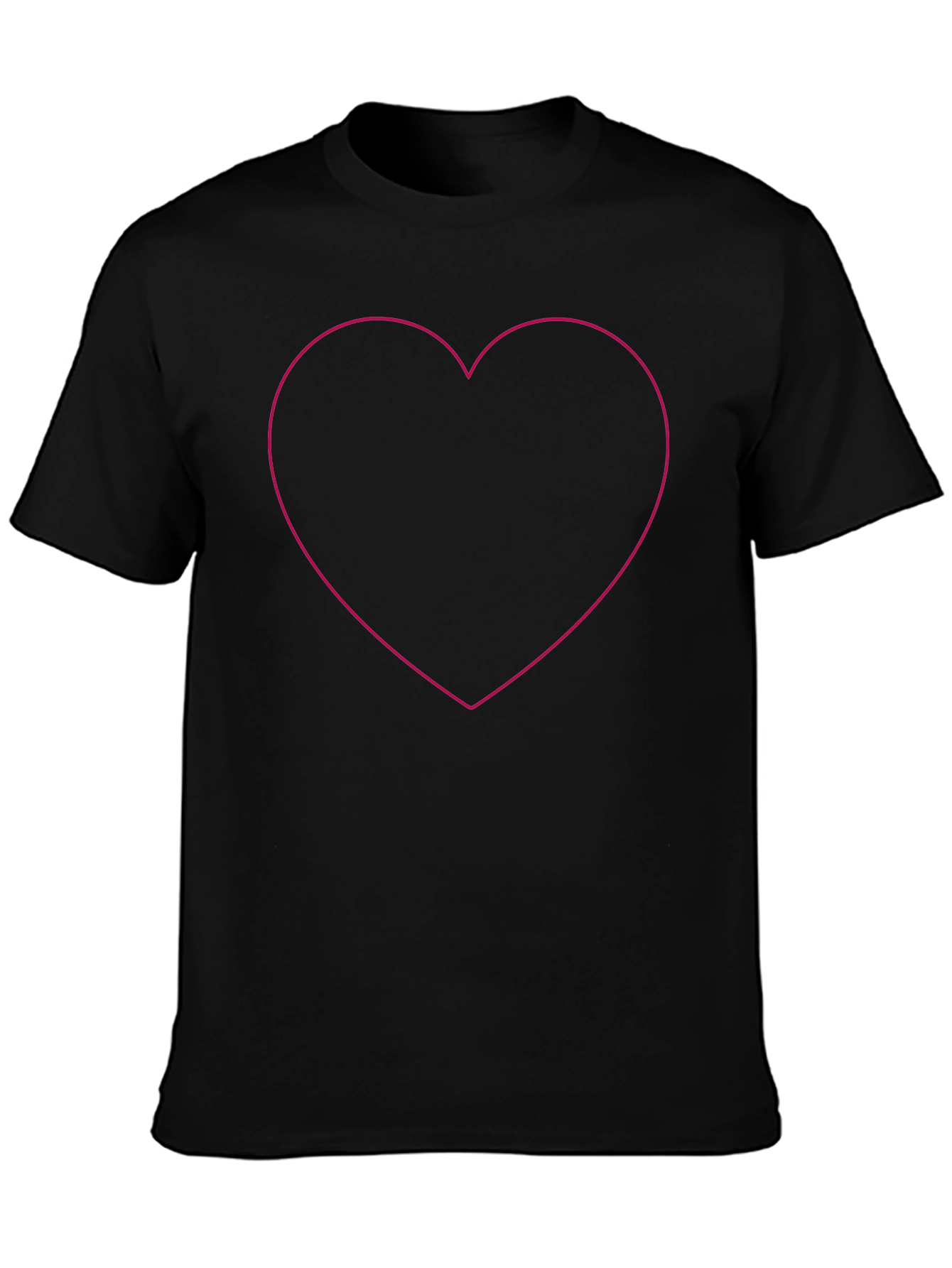 Black Heart Outline Tee - Stylish Graphic T-Shirt