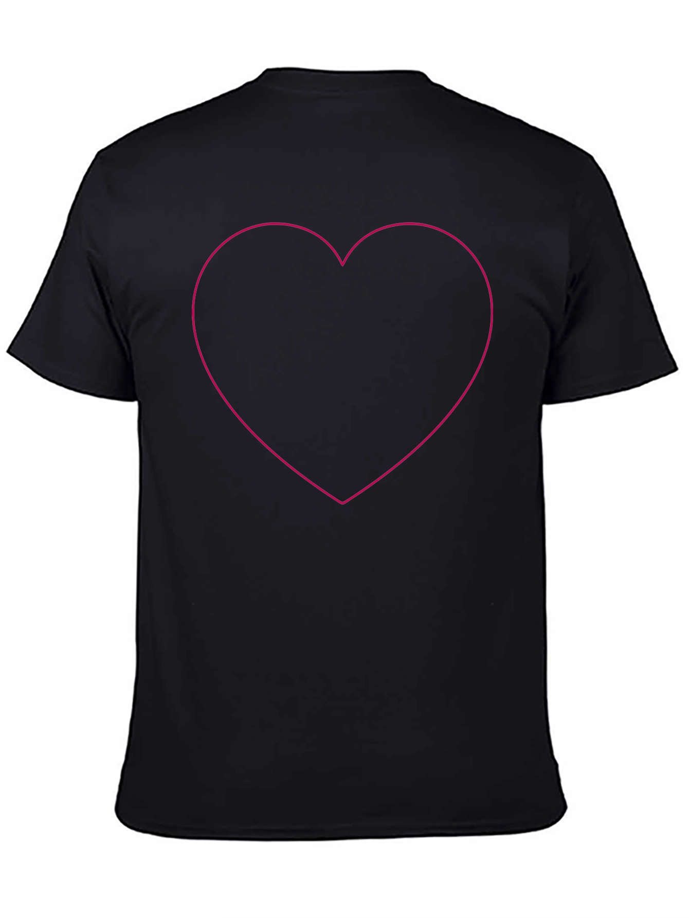 Black Heart Outline Tee - Stylish Graphic T-Shirt
