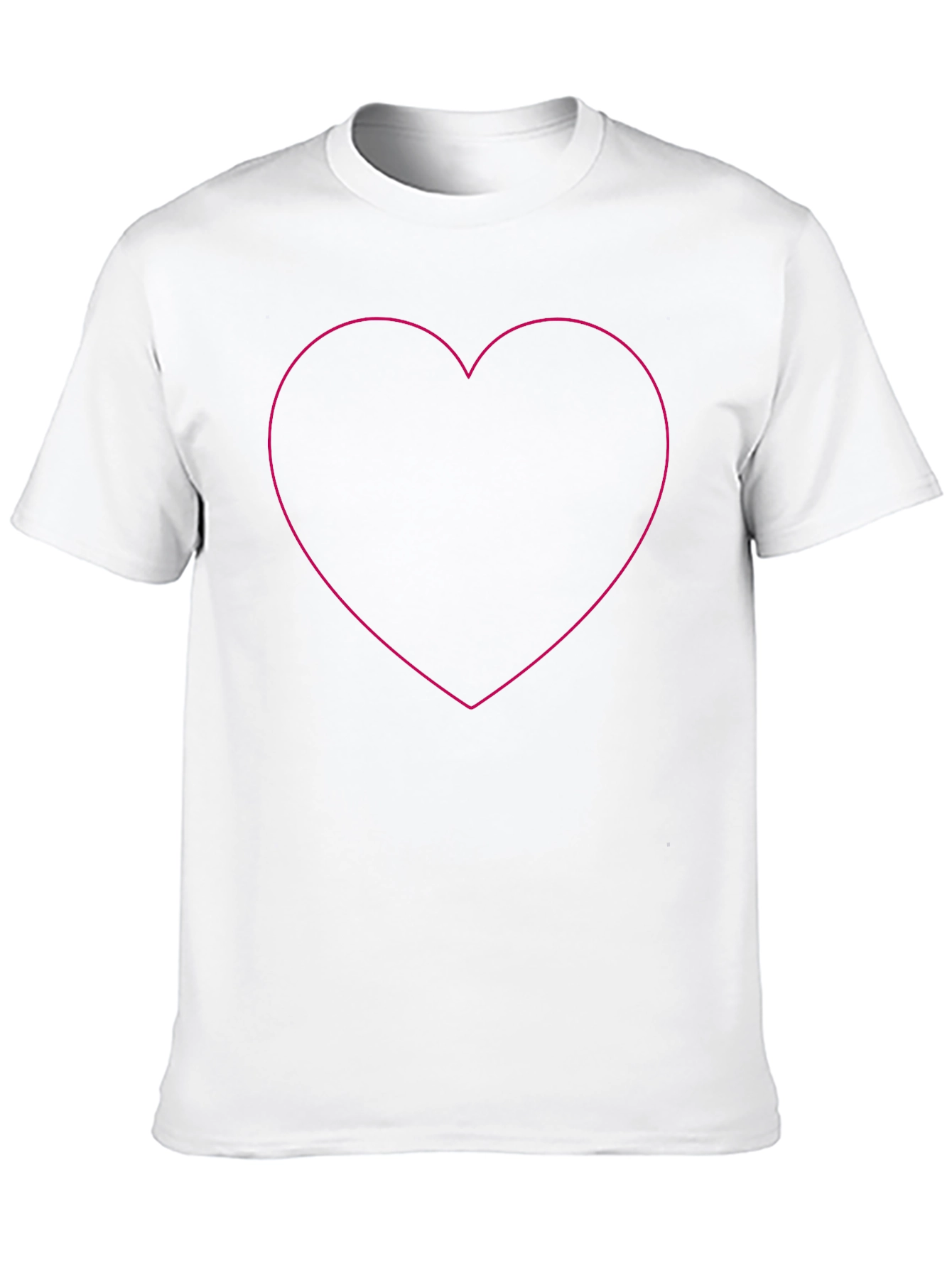Black Heart Outline Tee - Stylish Graphic T-Shirt
