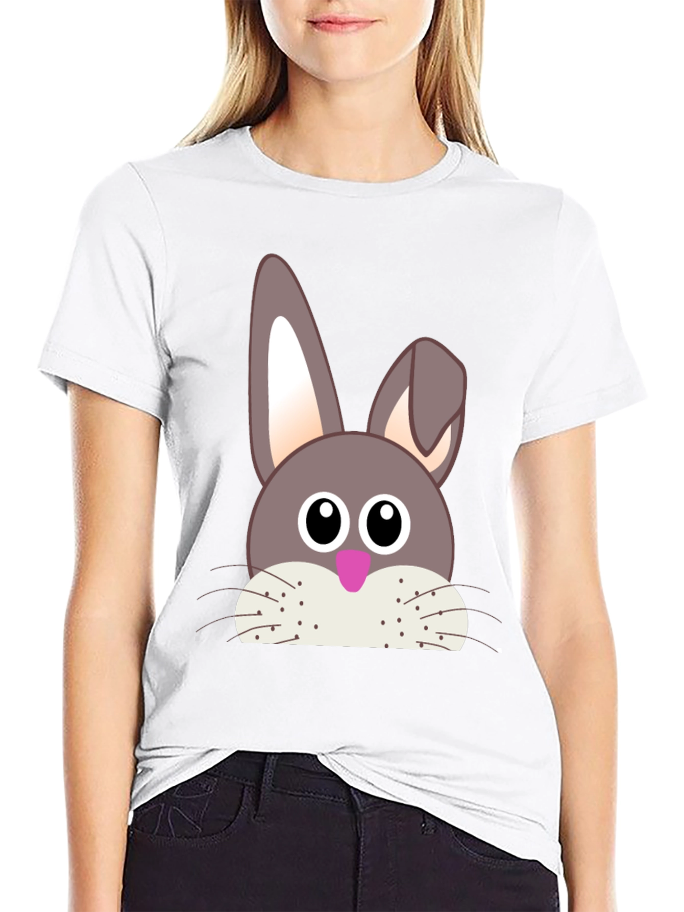 Bunny Face T-Shirt - Easter Holiday Apparel