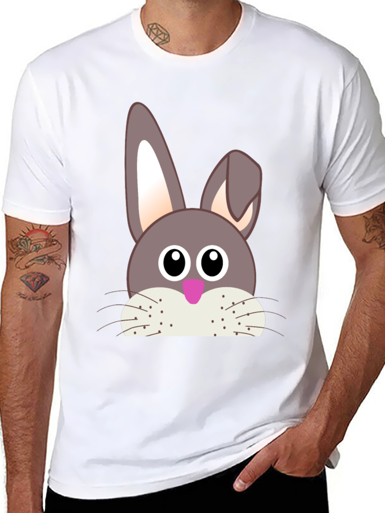 Bunny Face T-Shirt - Easter Holiday Apparel