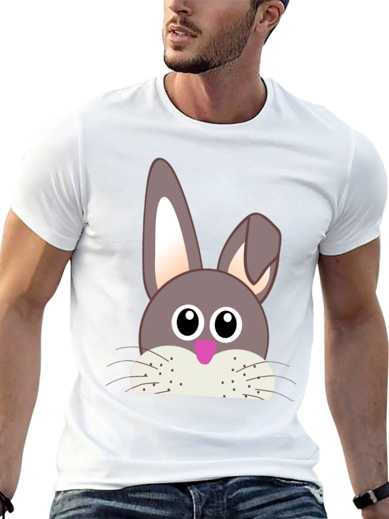 Bunny Face T-Shirt - Easter Holiday Apparel