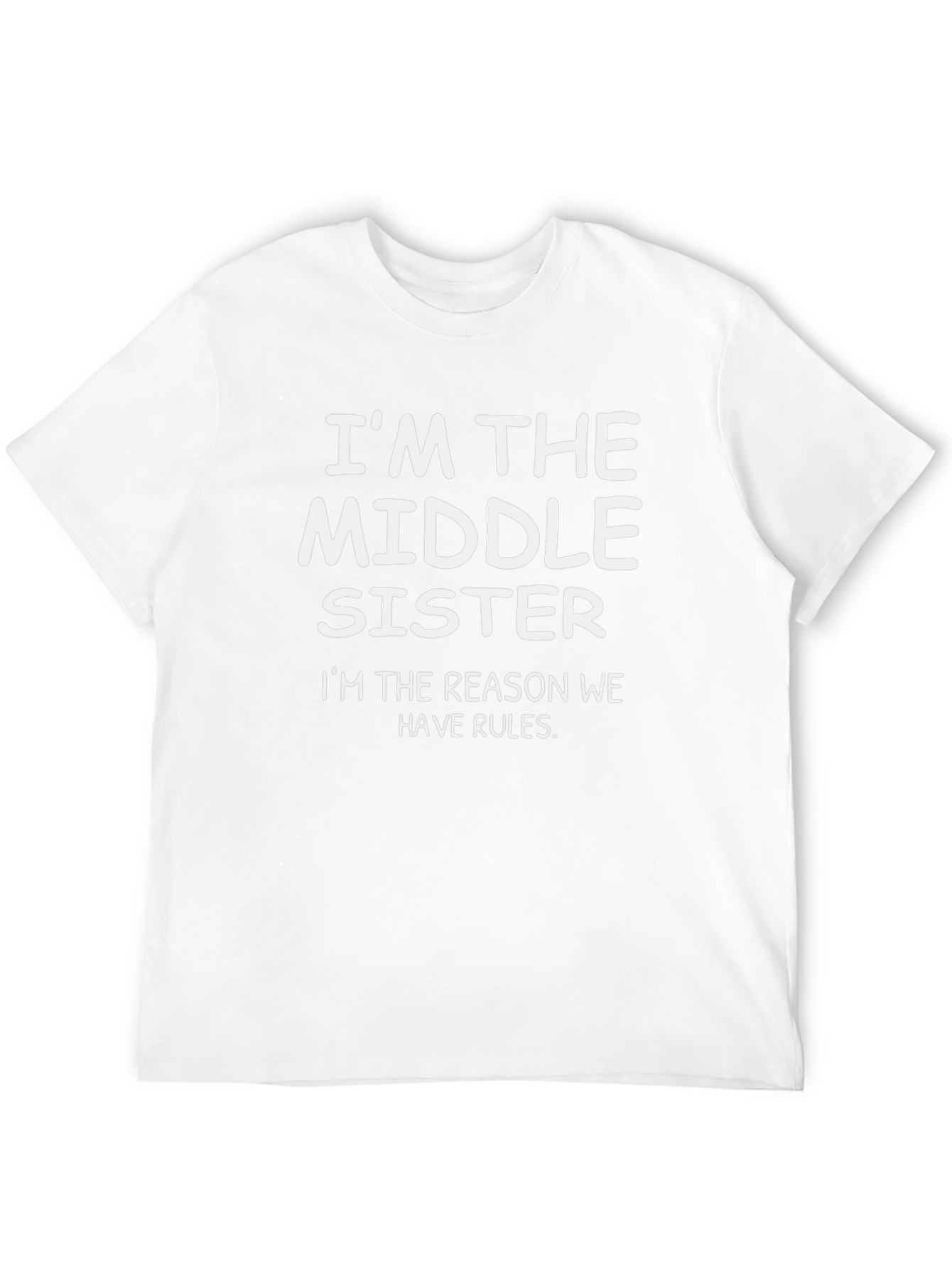 Im the Middle Sister T-Shirt - Black Graphic Tee
