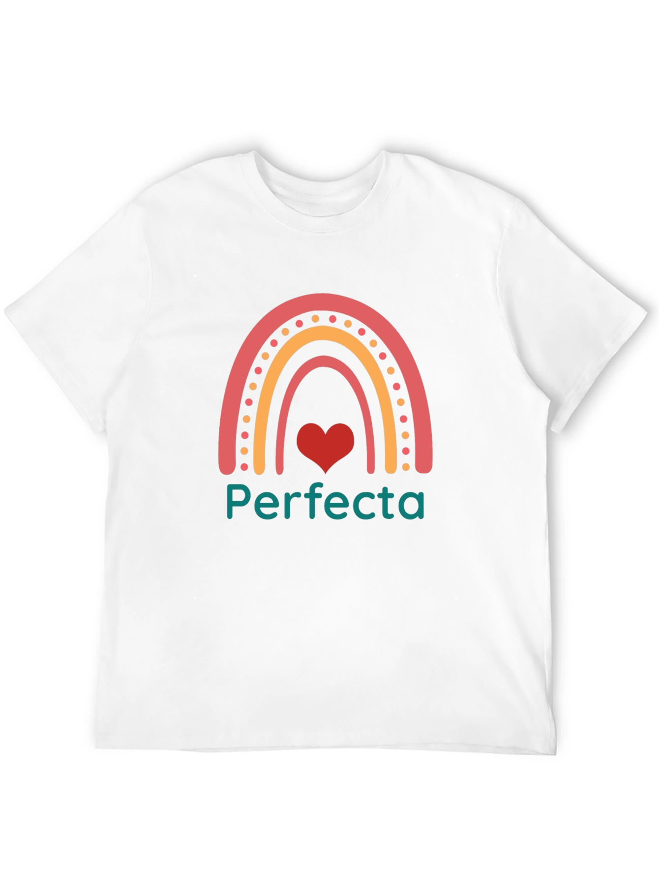Perfecta Rainbow Heart Graphic T-Shirt - Black
