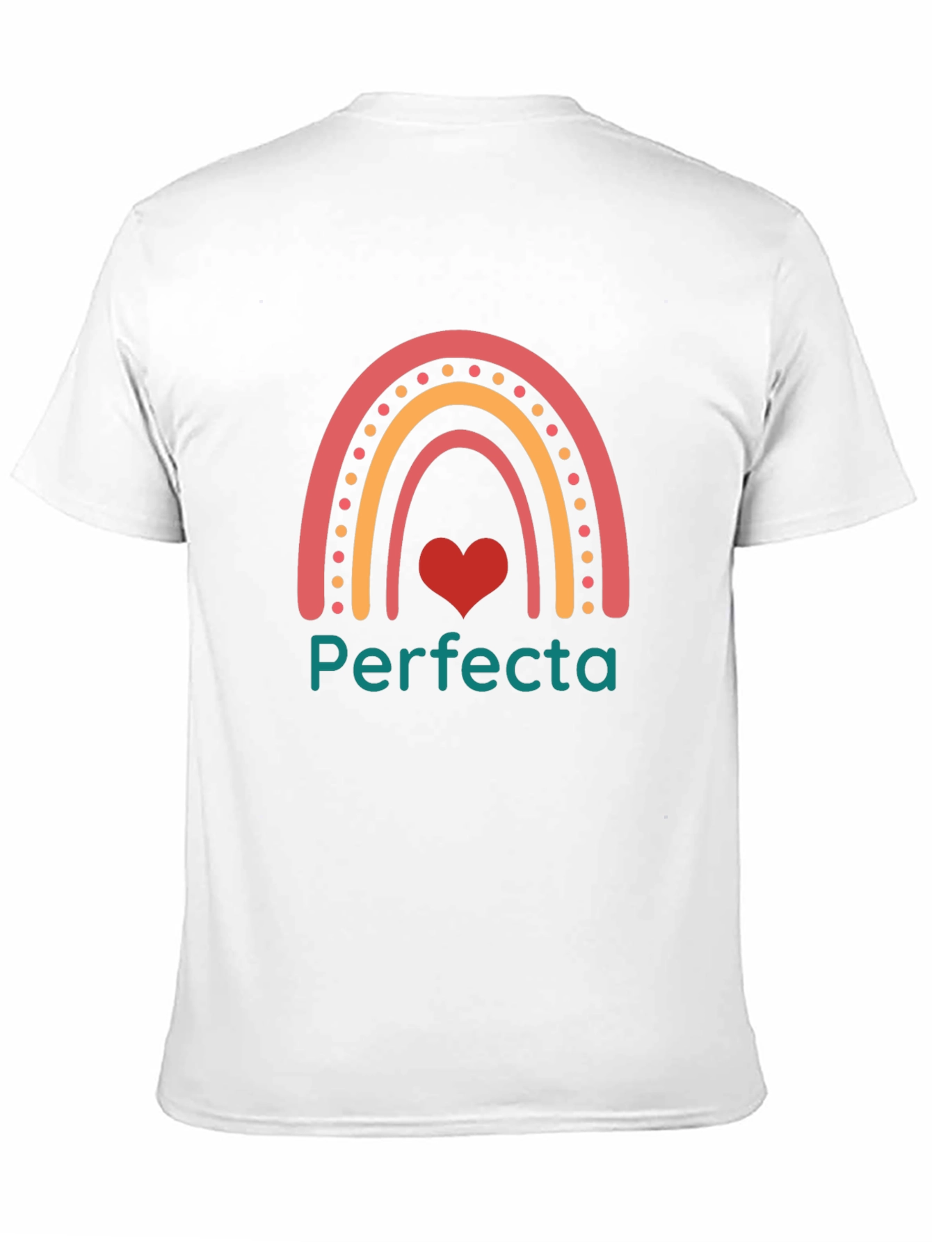 Perfecta Rainbow Heart Graphic T-Shirt - Black