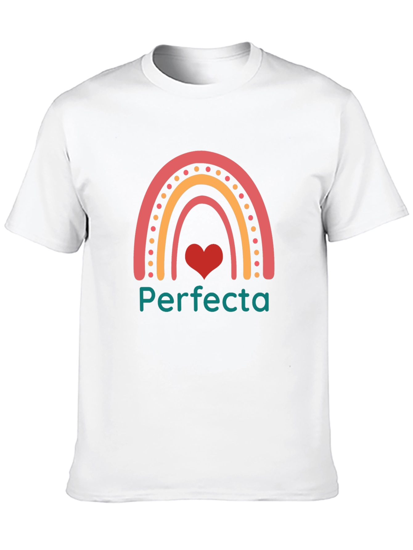 Perfecta Rainbow Heart Graphic T-Shirt - Black