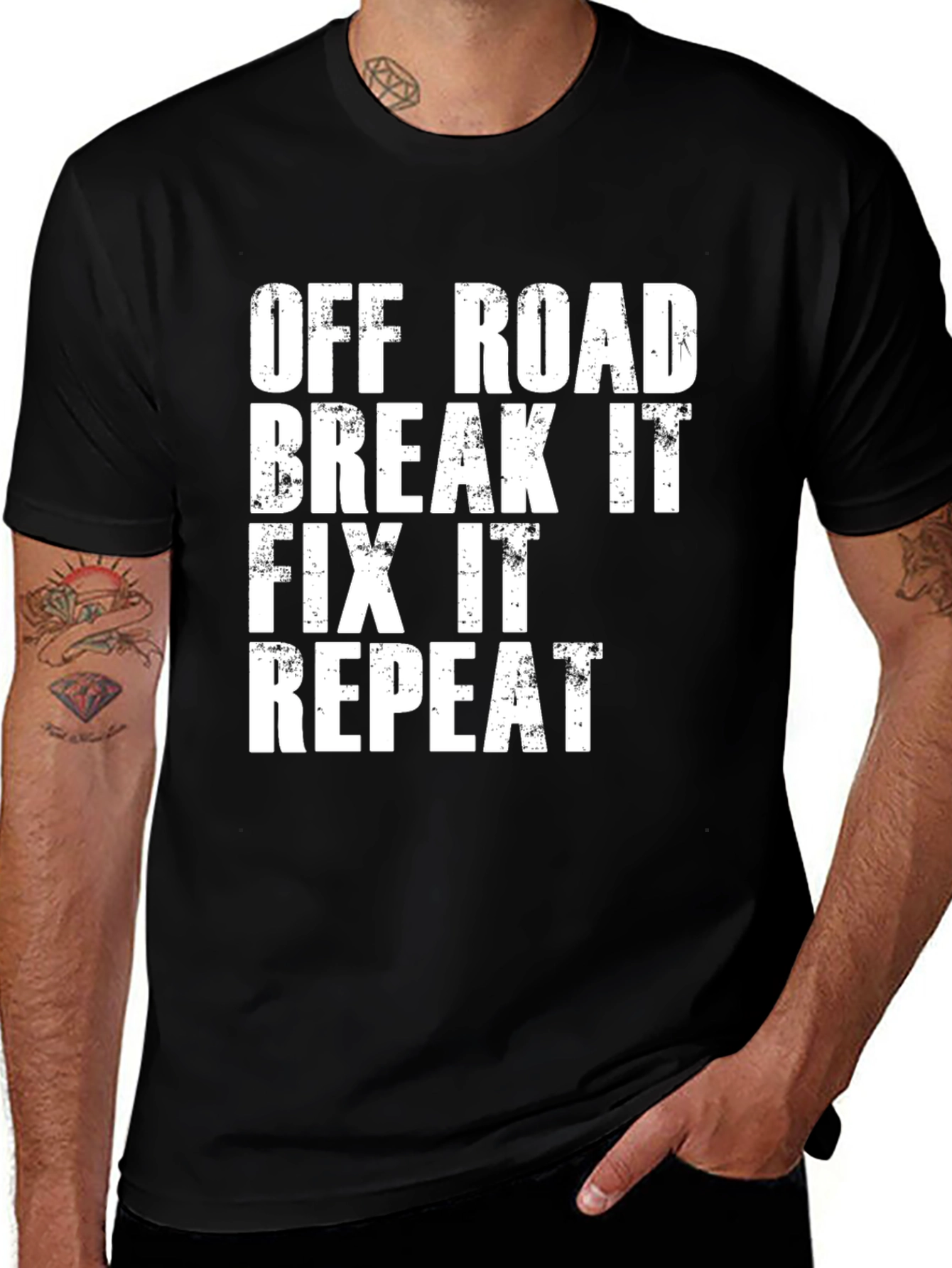 Off Road Break It Fix It Repeat Graphic T-Shirt