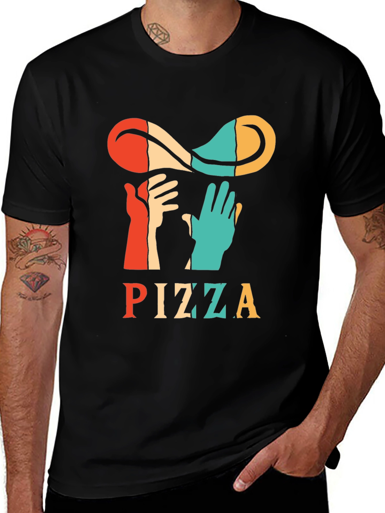 Retro Pizza T-Shirt - Toss It Up!