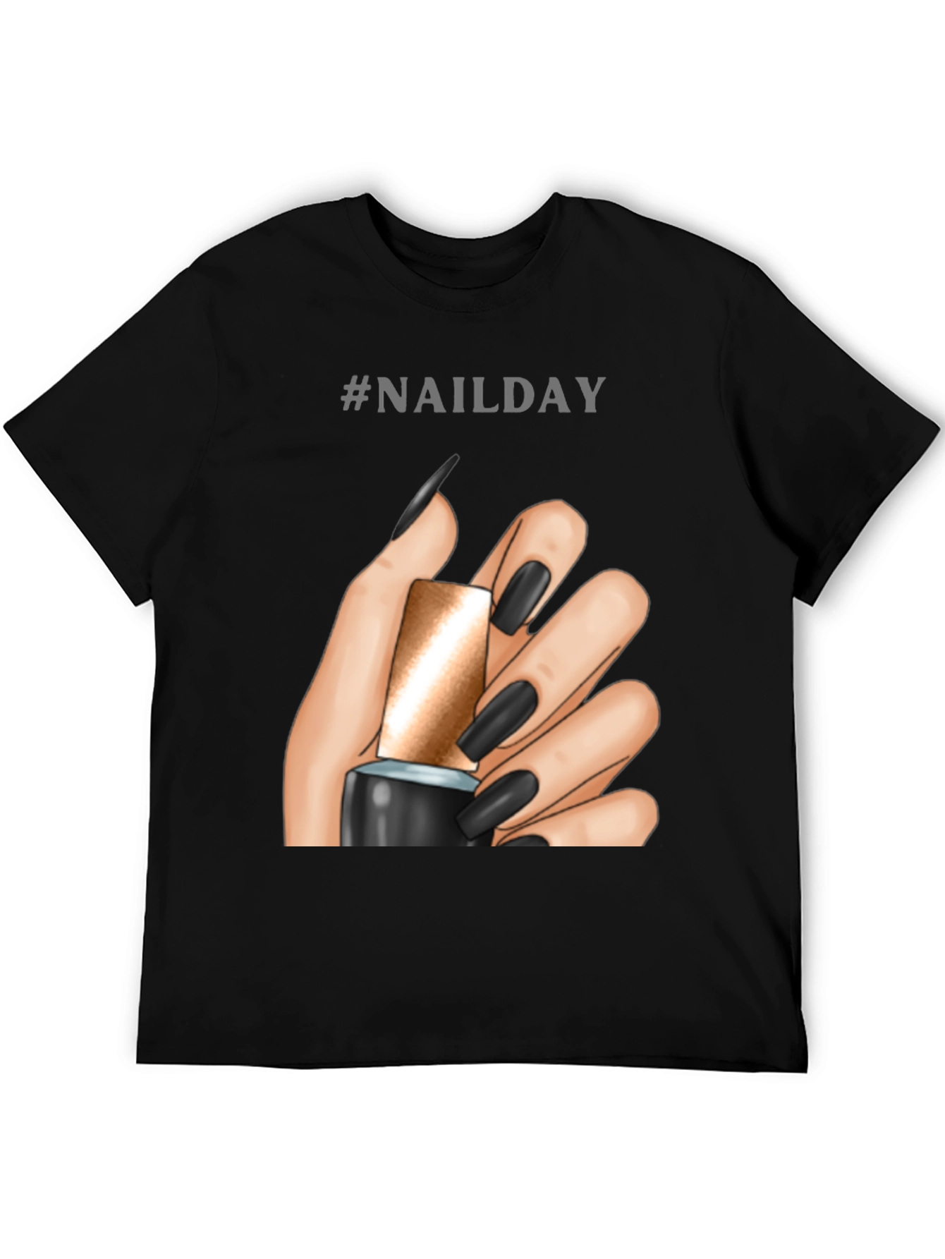 Nailday Graphic Tee - Black Nail Polish Design