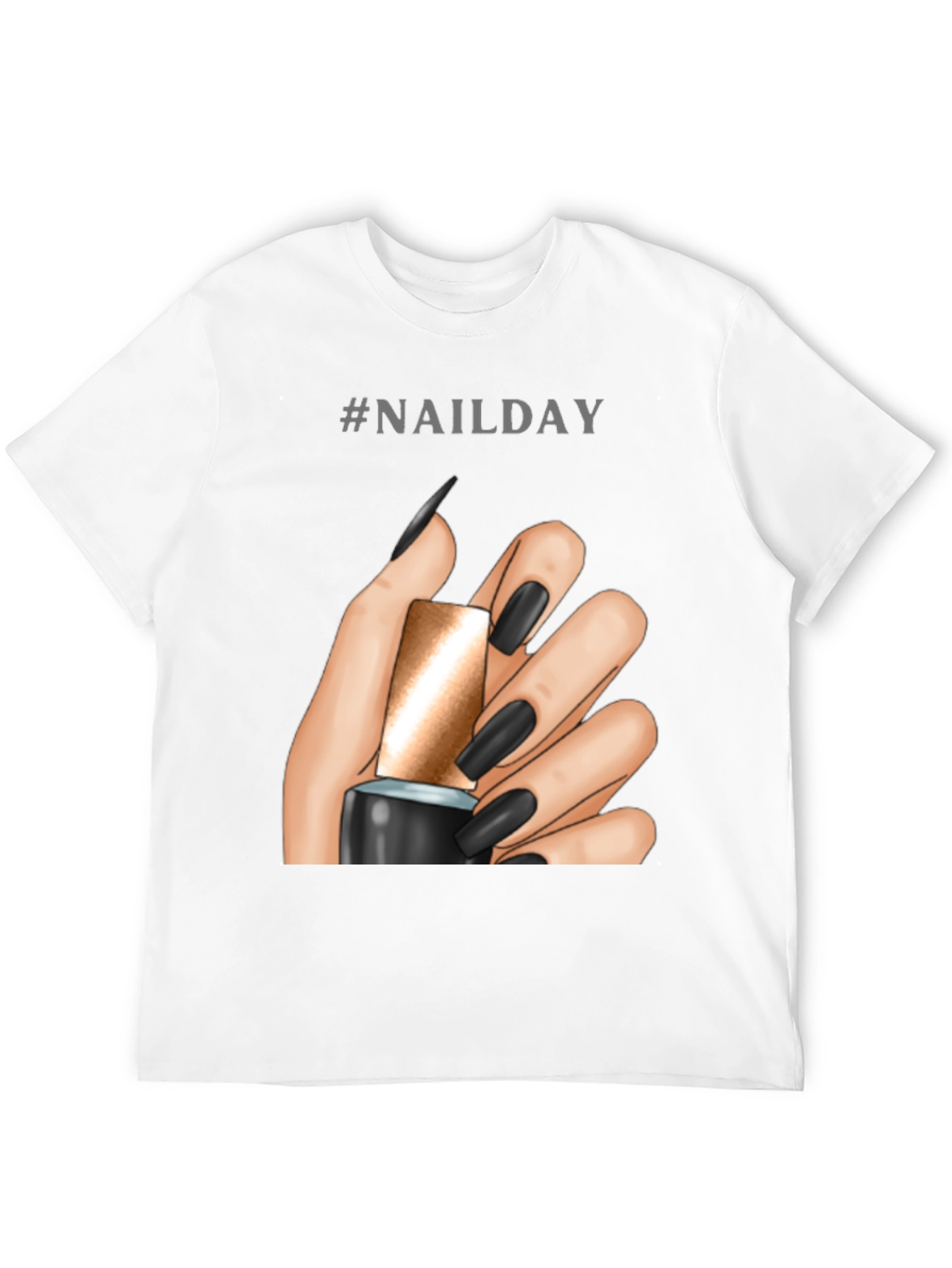 Nailday Graphic Tee - Black Nail Polish Design