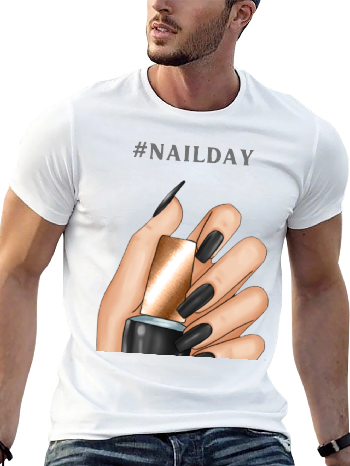 Nailday Graphic Tee - Black Nail Polish Design