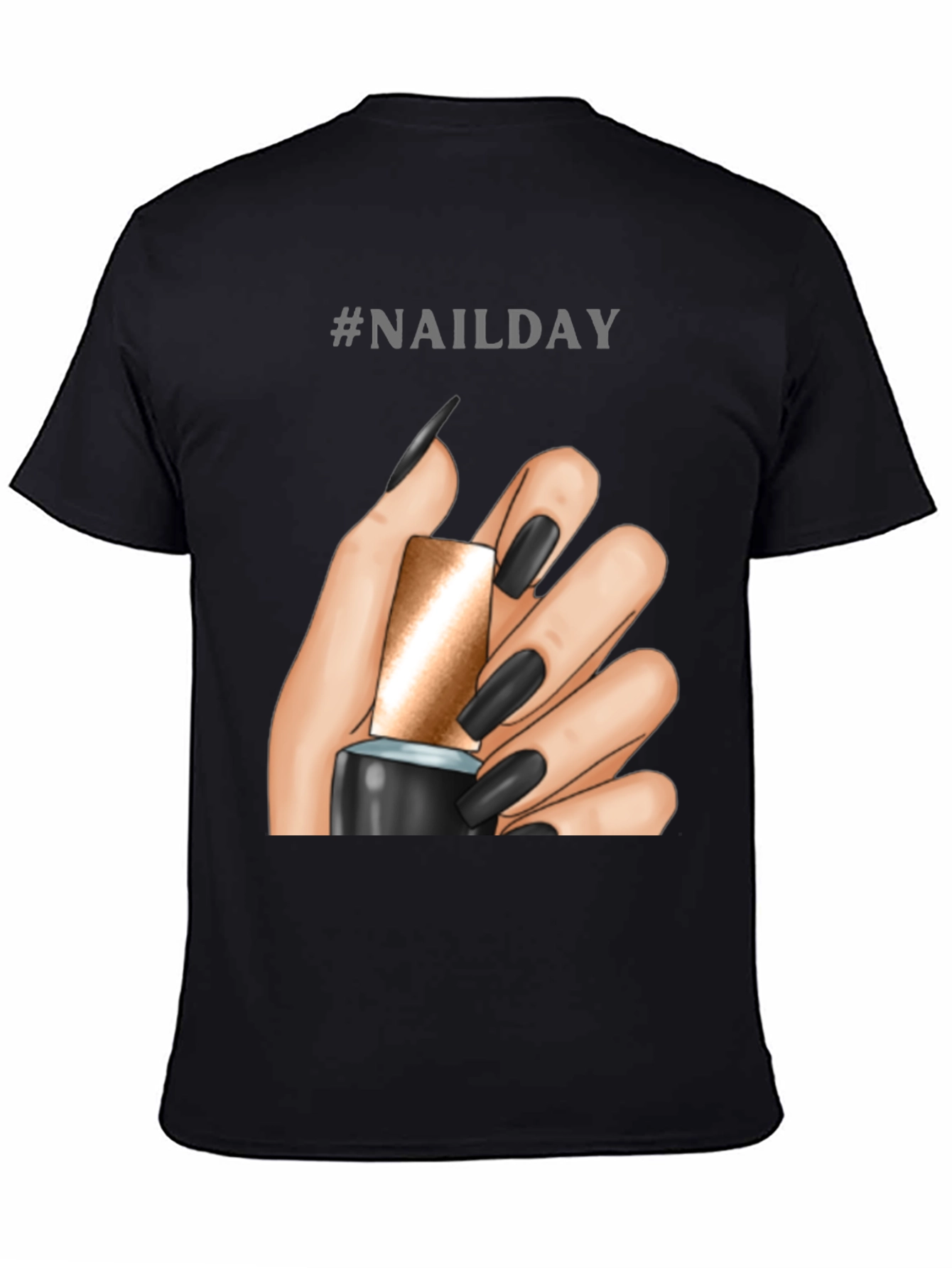 Nailday Graphic Tee - Black Nail Polish Design