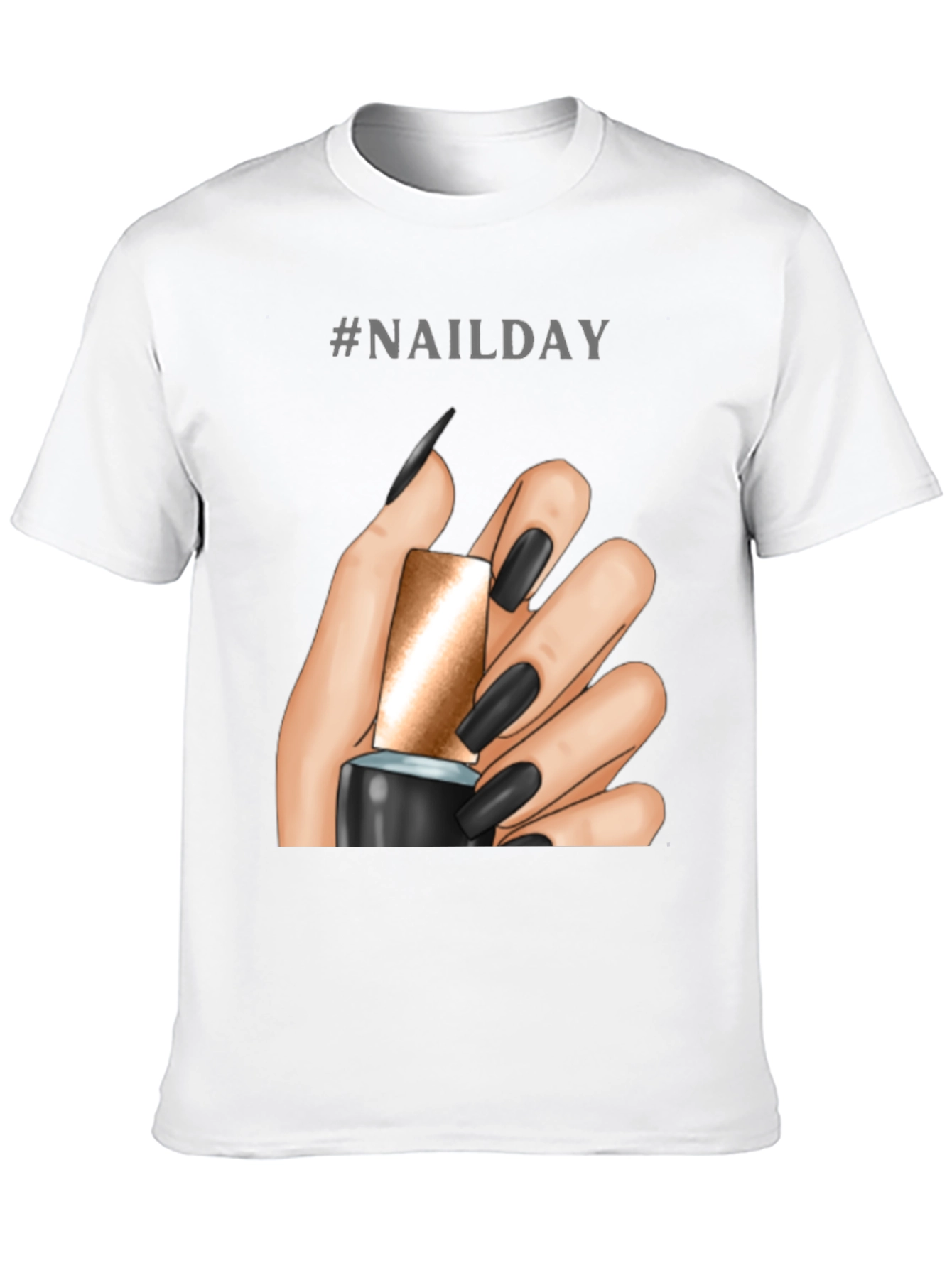 Nailday Graphic Tee - Black Nail Polish Design