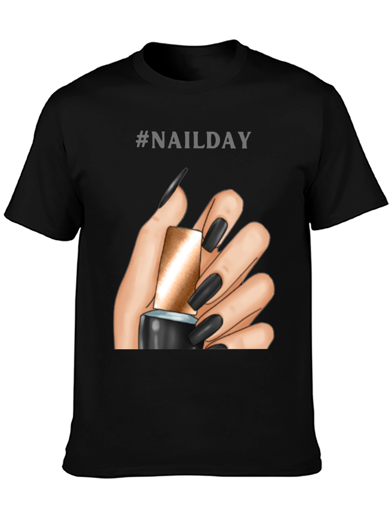Nailday Graphic Tee - Black Nail Polish Design