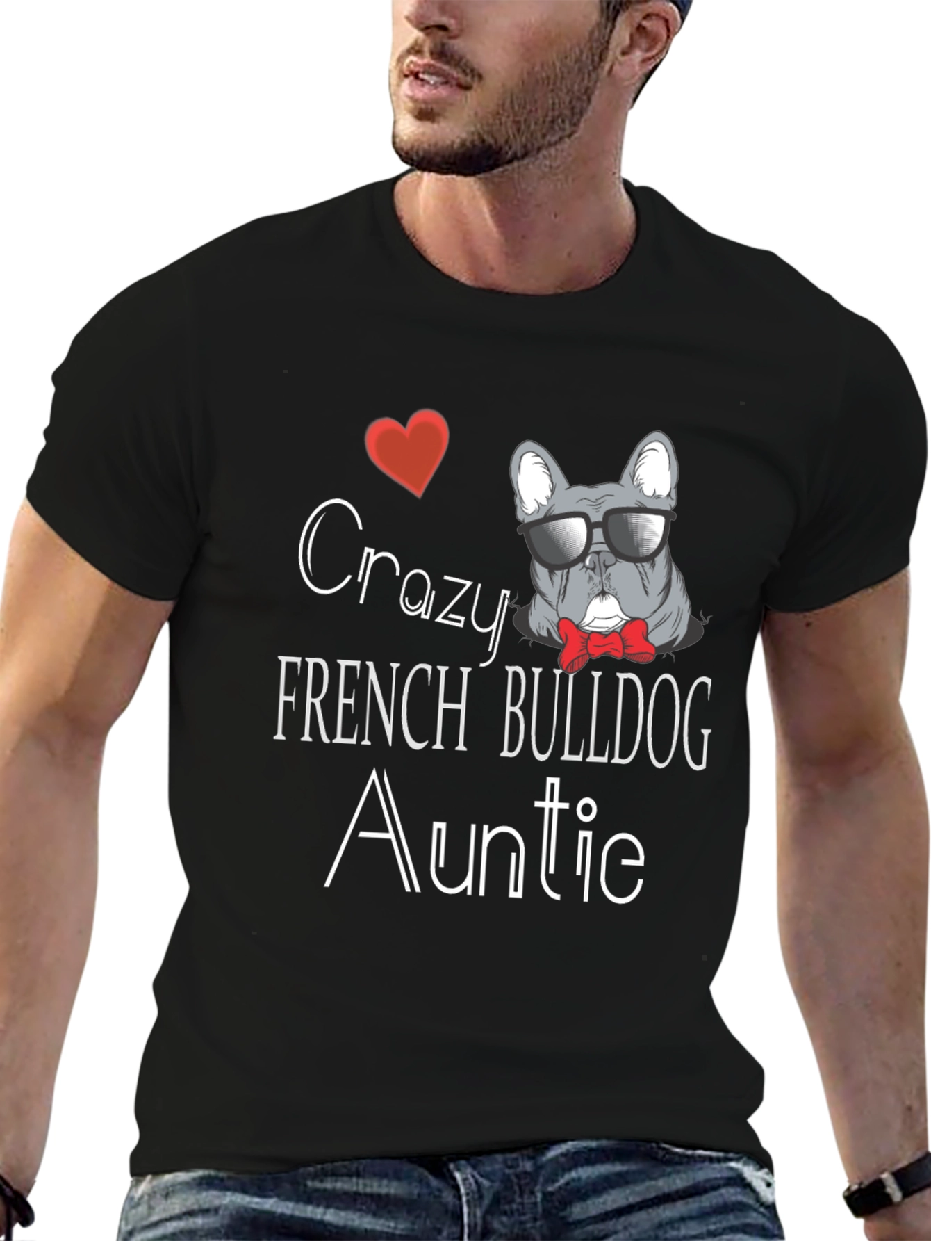 Crazy French Bulldog Auntie T-Shirt