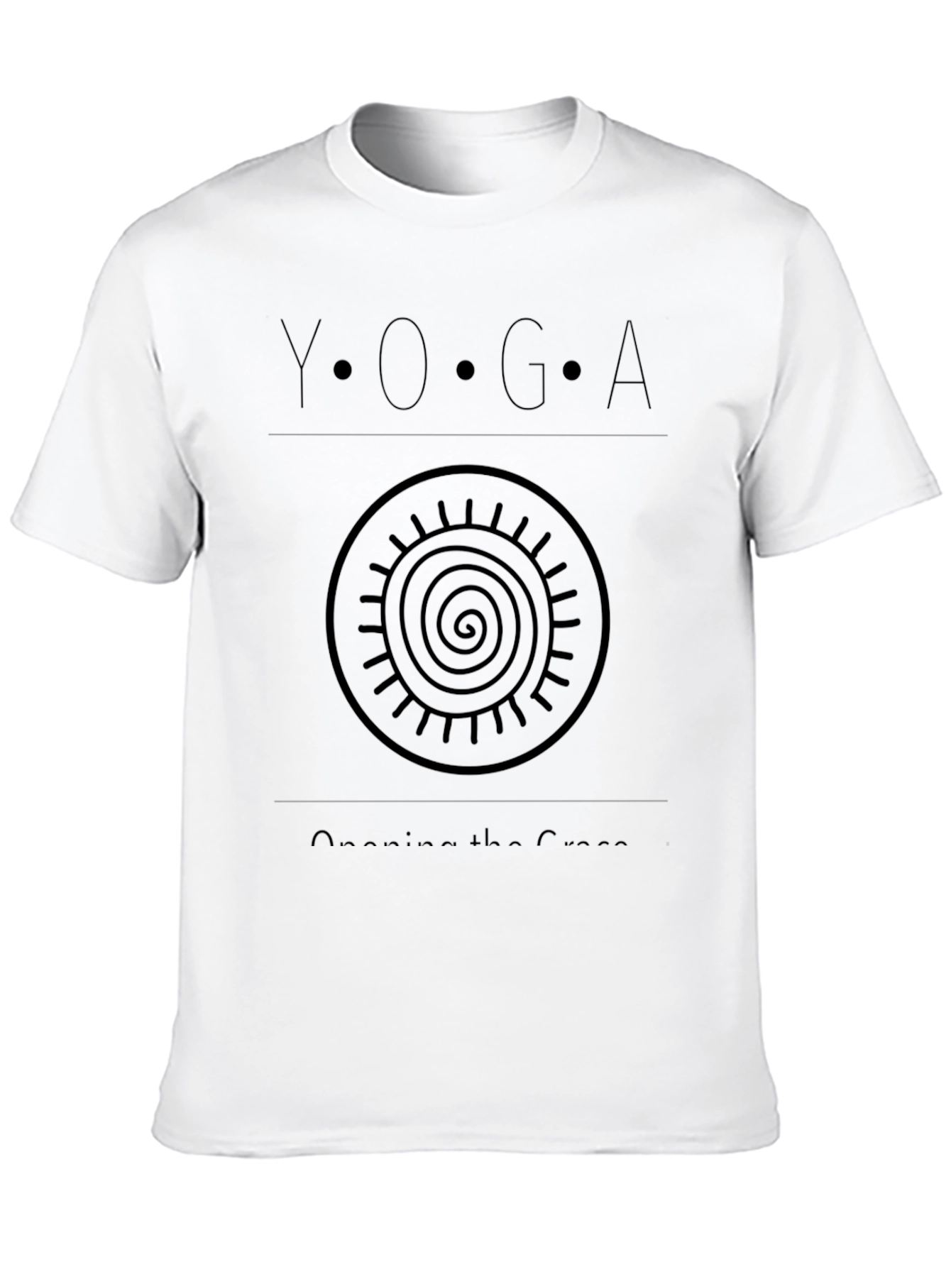 Yoga Opening The Crown Black T-Shirt
