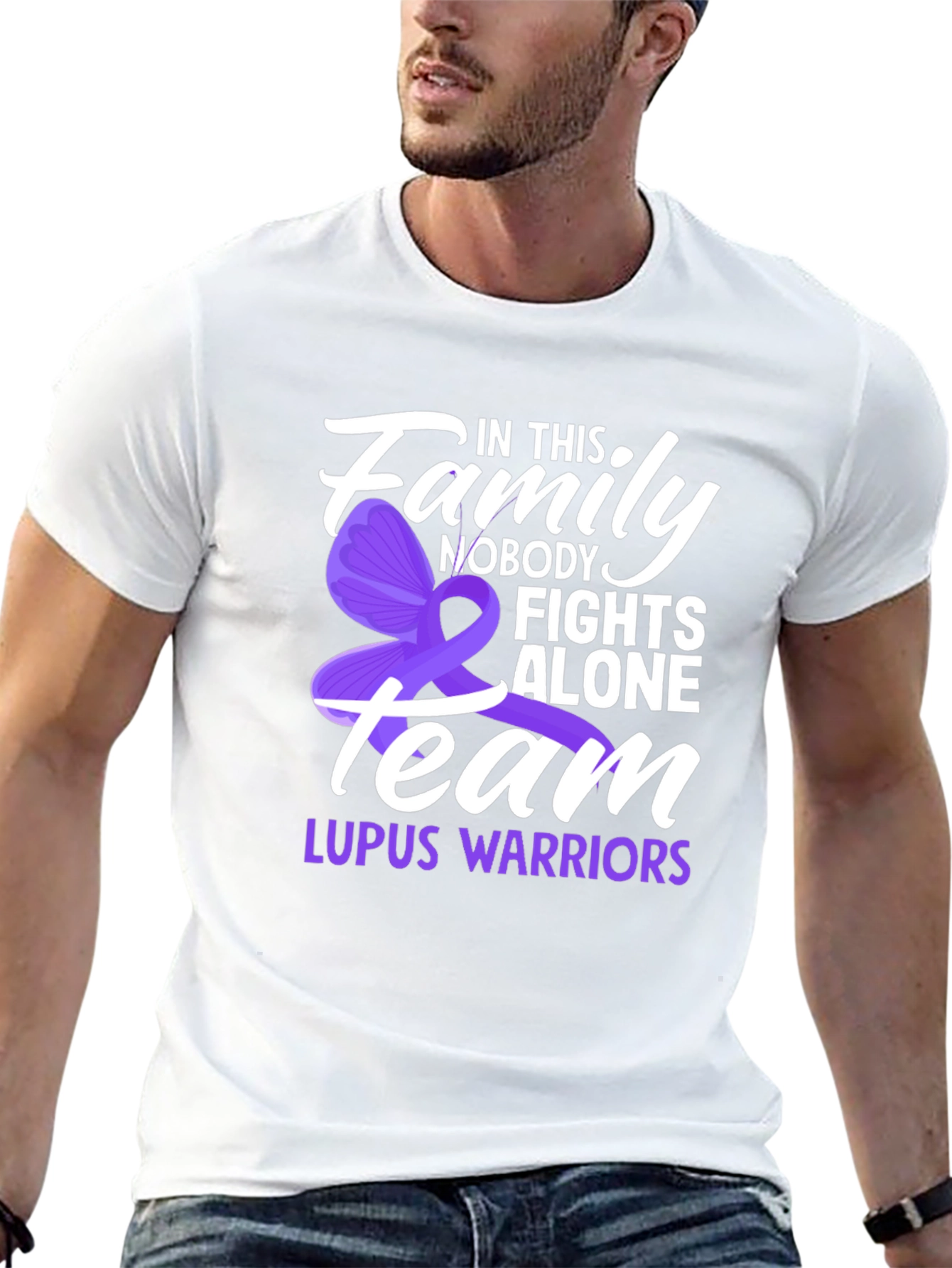Lupus Awareness T-Shirt - Nobody Fights Alone