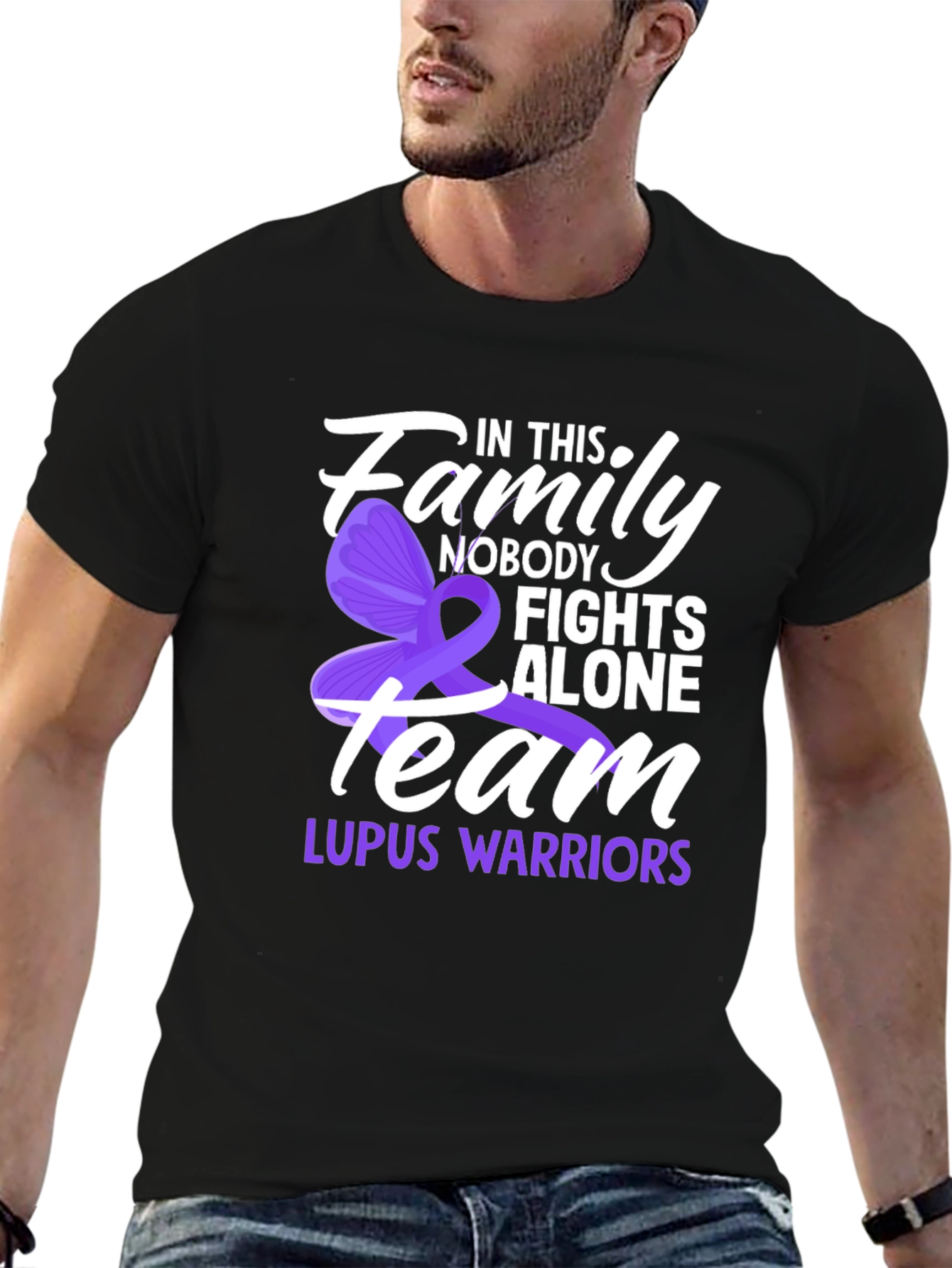 Lupus Awareness T-Shirt - Nobody Fights Alone