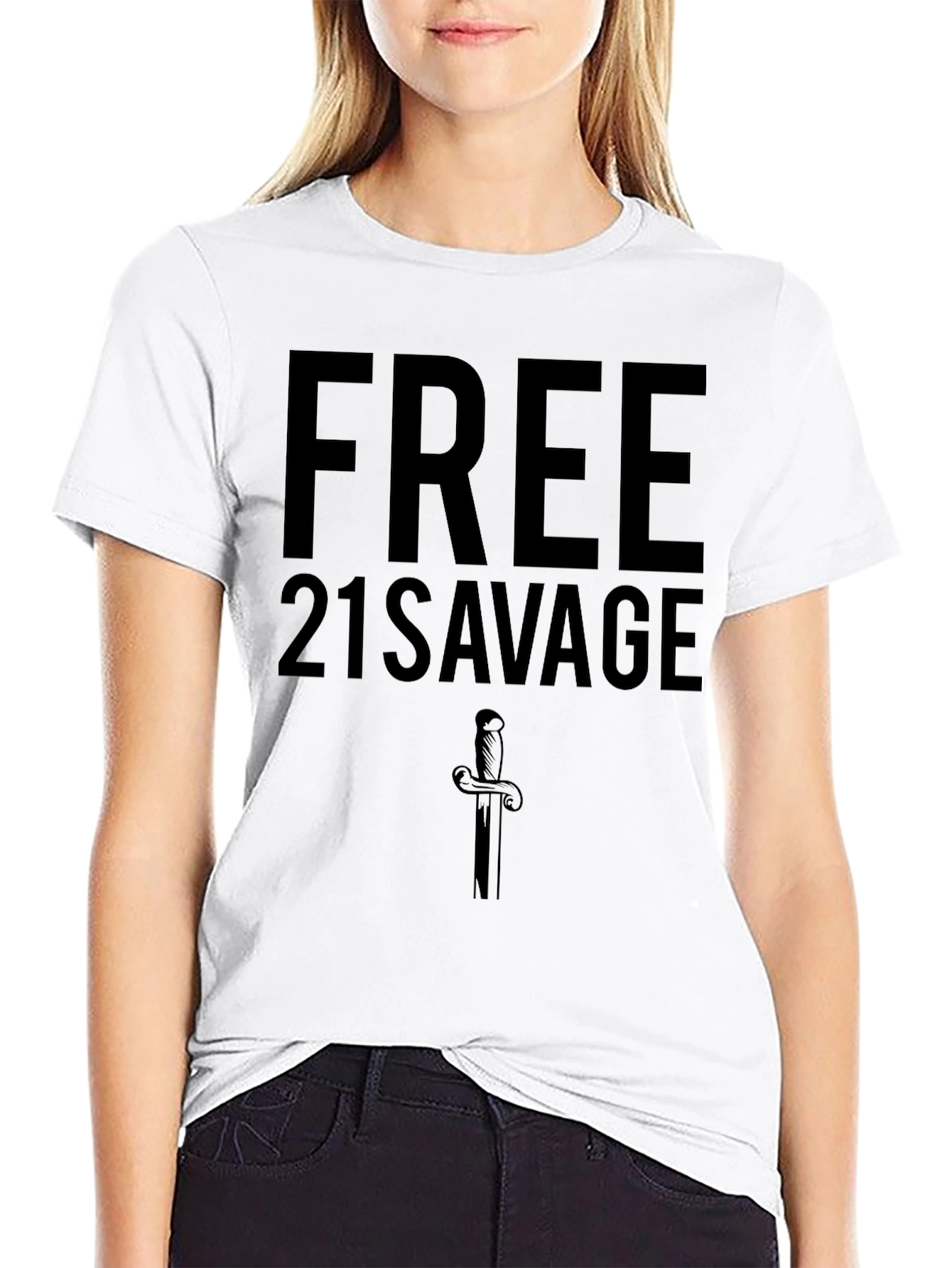 Free 21 Savage Black Graphic T-Shirt