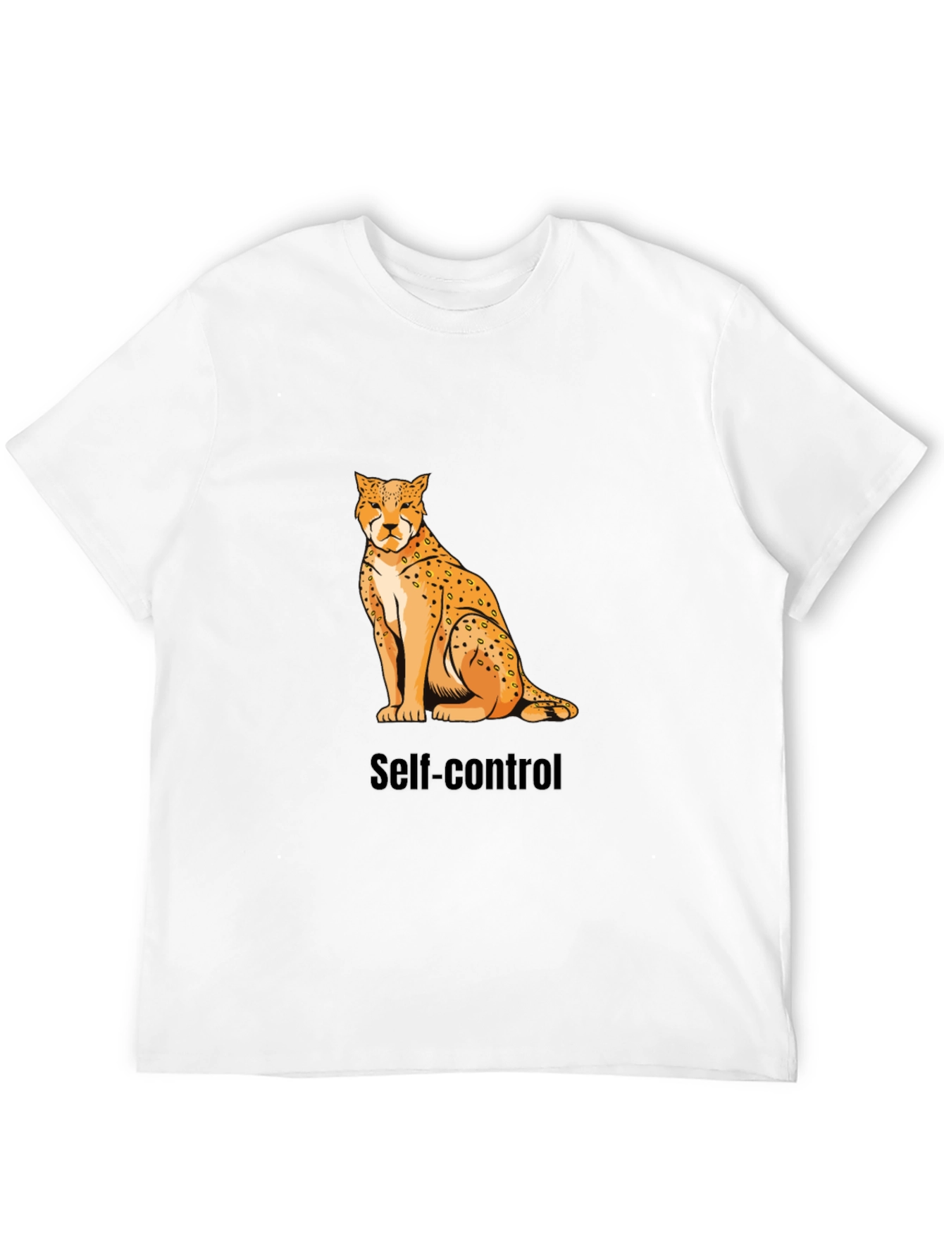 Self-Control Cheetah Graphic T-Shirt - Premium Cotton