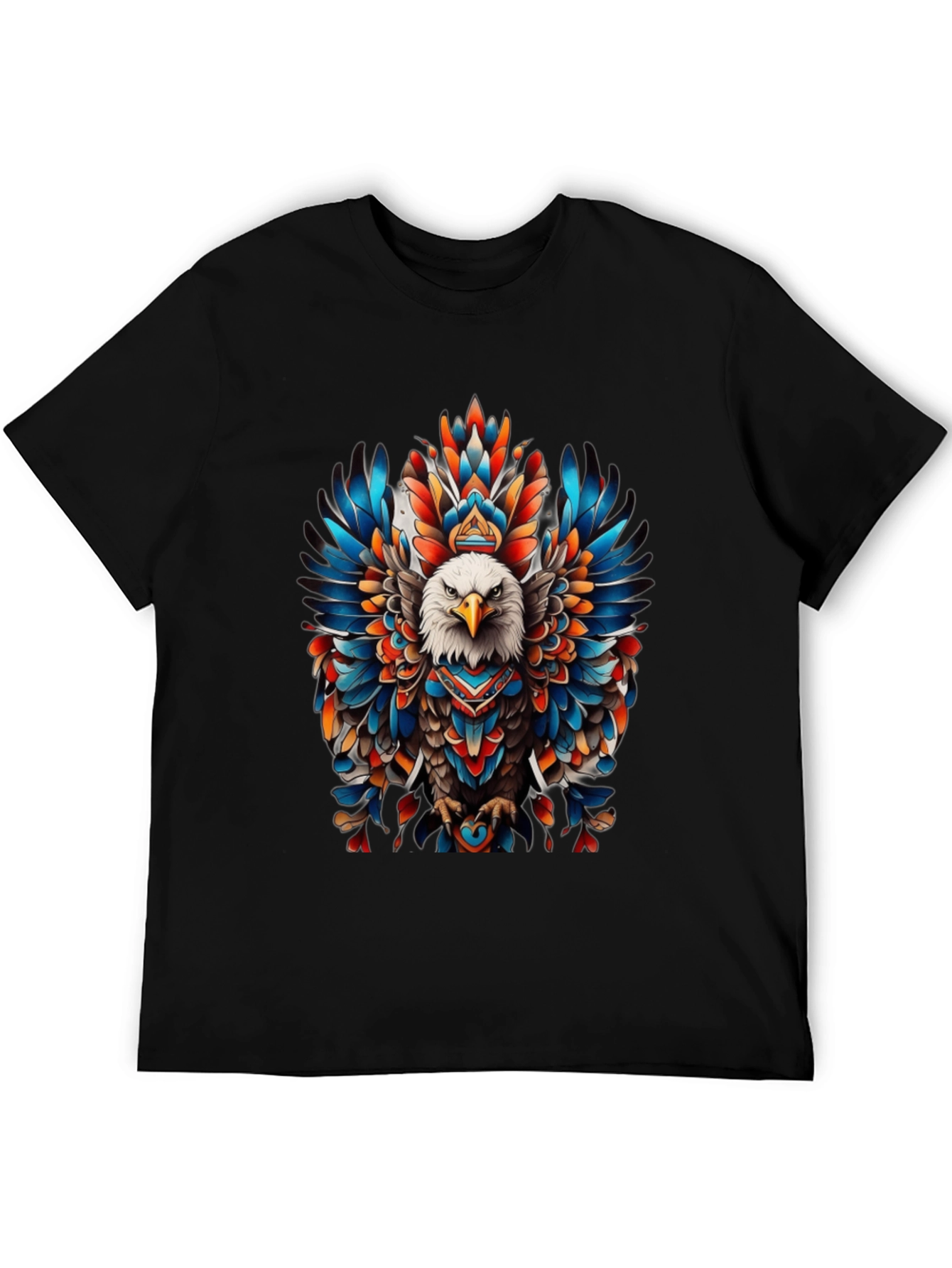 Eagle Feather Graphic Tee - Bold Tribal Design