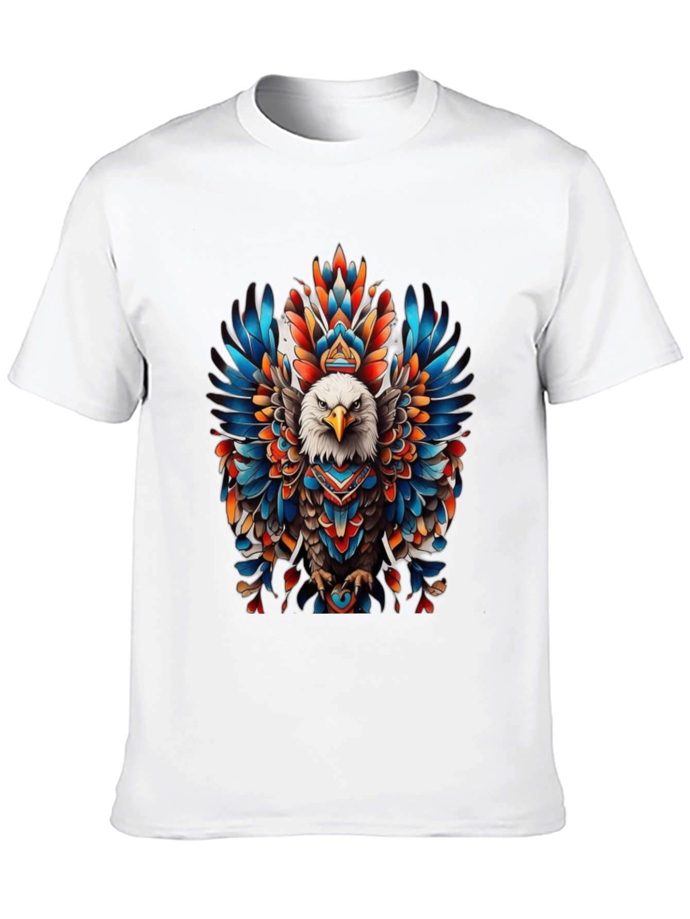 Eagle Feather Graphic Tee - Bold Tribal Design