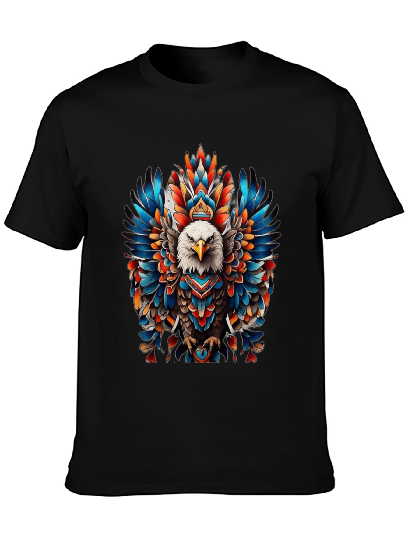 Eagle Feather Graphic Tee - Bold Tribal Design