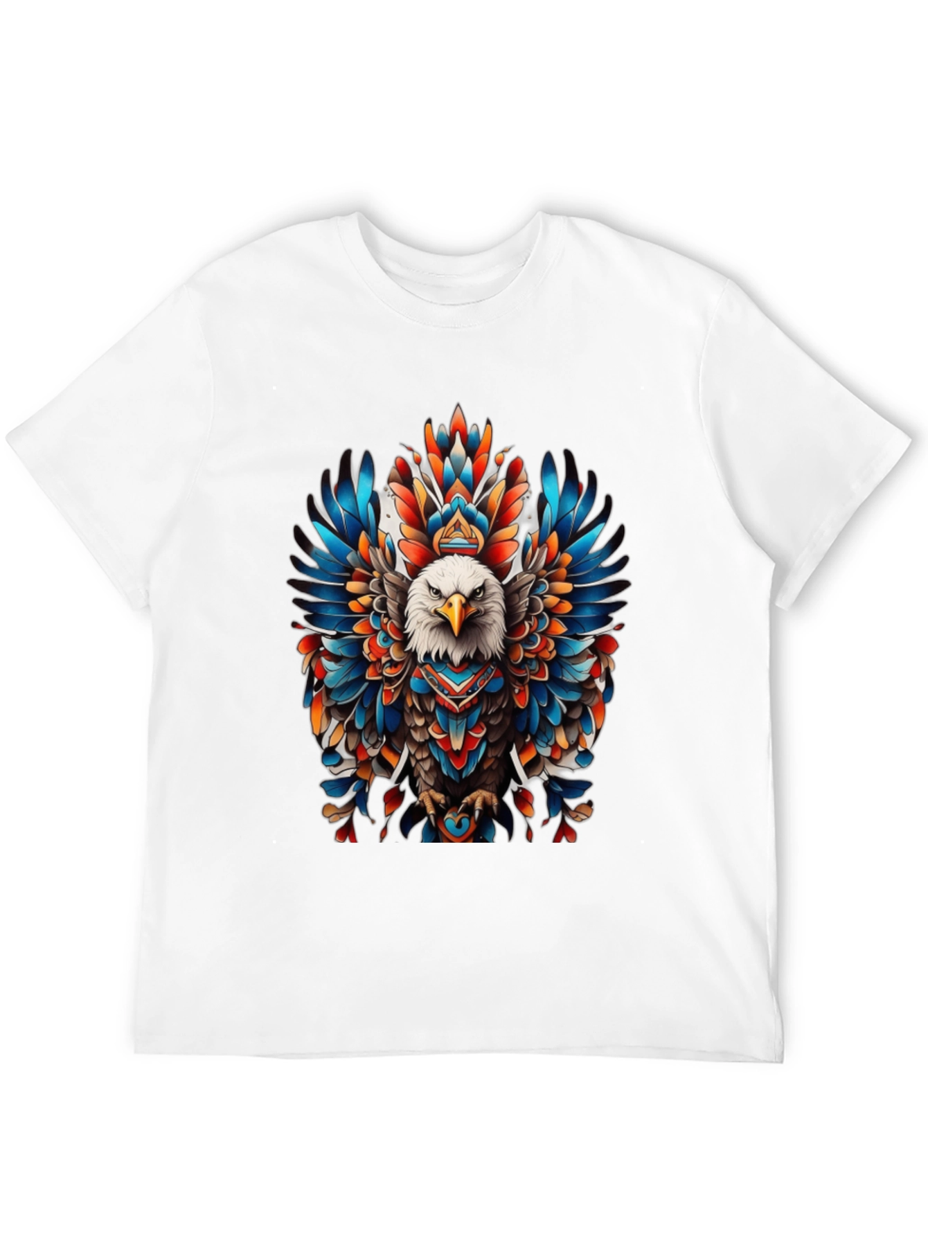 Eagle Feather Graphic Tee - Bold Tribal Design