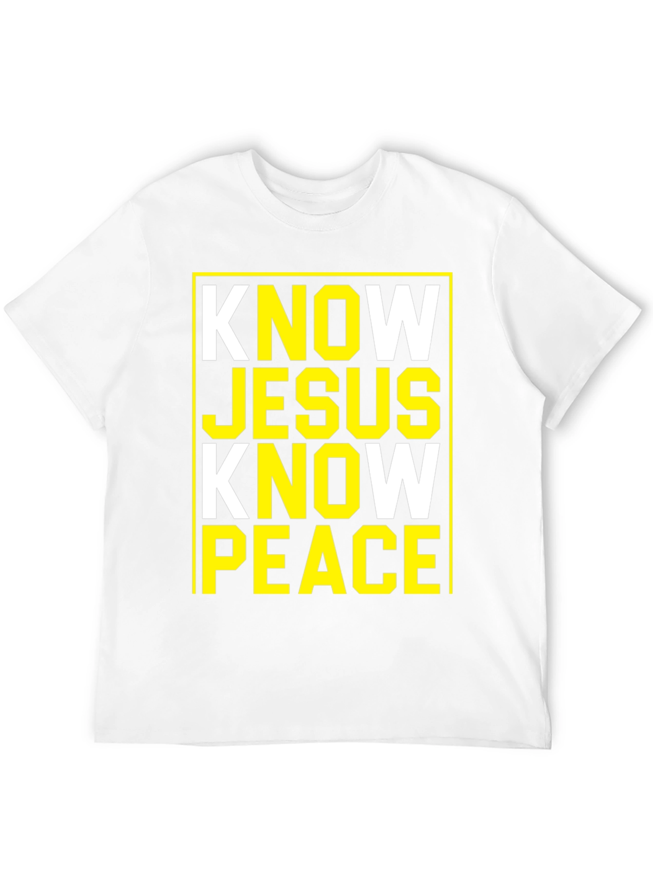 Know Jesus Know Peace Black Graphic Tee