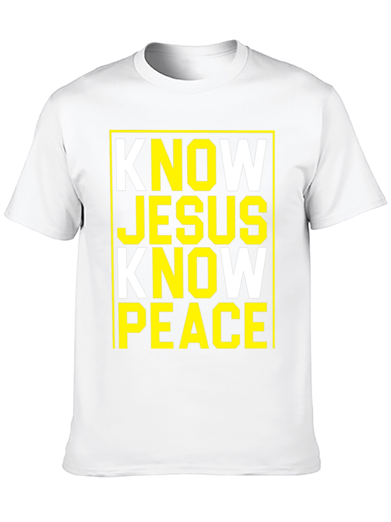 Know Jesus Know Peace Black Graphic Tee