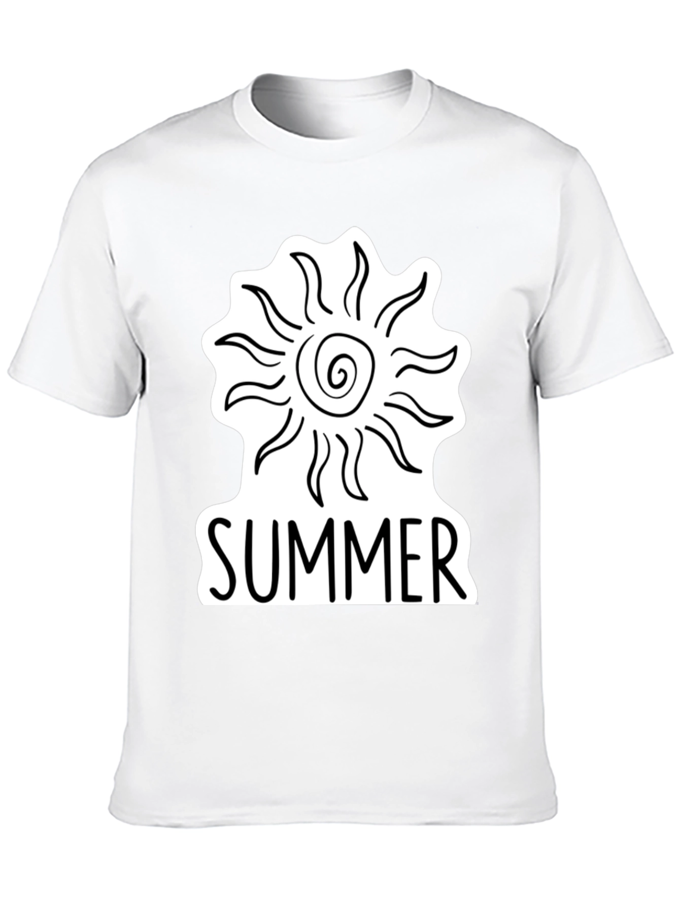 Summer Sun Graphic T-Shirt Stylish Crew Neck Tee