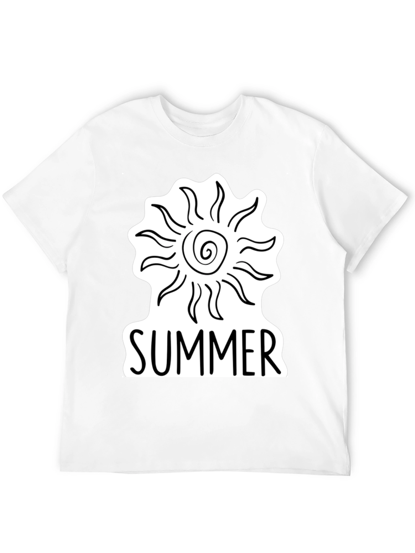 Summer Sun Graphic T-Shirt Stylish Crew Neck Tee