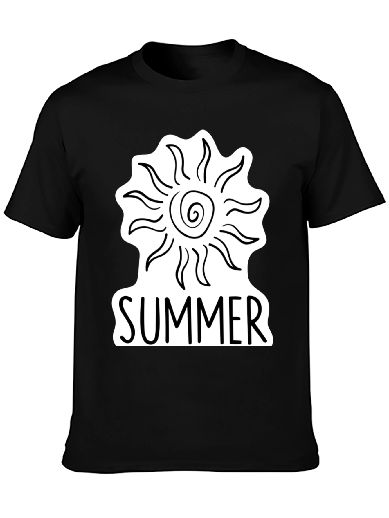 Summer Sun Graphic T-Shirt Stylish Crew Neck Tee