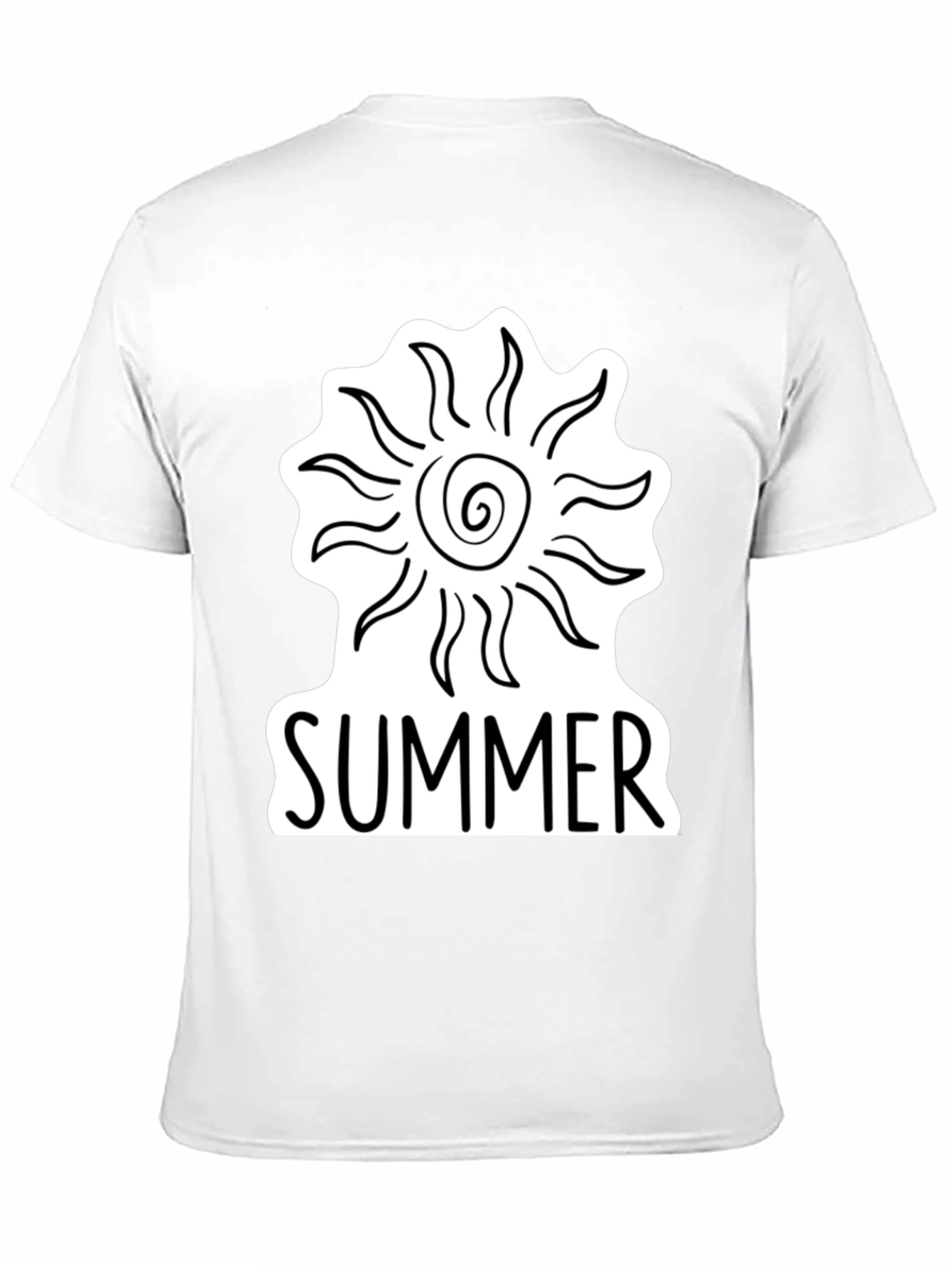 Summer Sun Graphic T-Shirt Stylish Crew Neck Tee